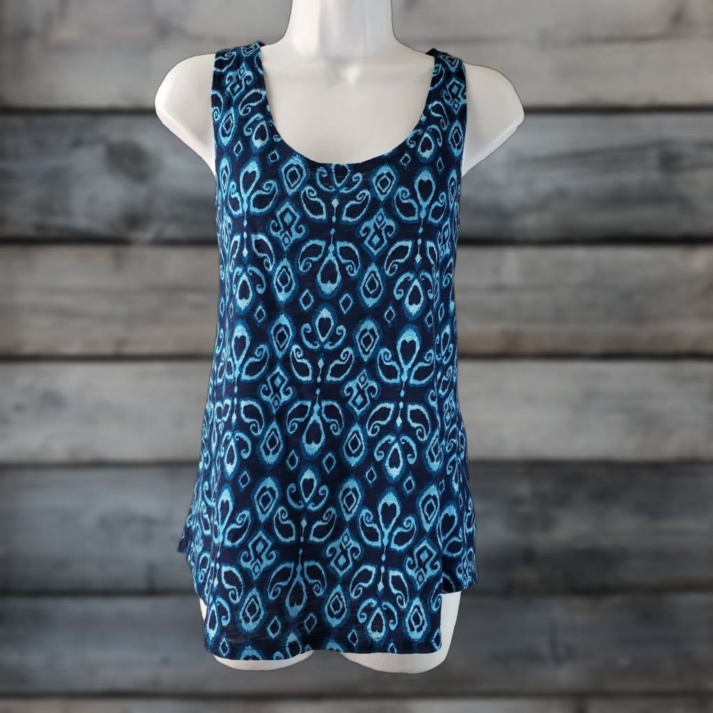 Twisted X Fresh Produce Womens Tank Top Size Small Blue Twisted Back Scoop Neck Shirt Sleeveless Casual Basic Colorful 90s Womens Size S / US 4 / IT 40 - 1 Thumbnail
