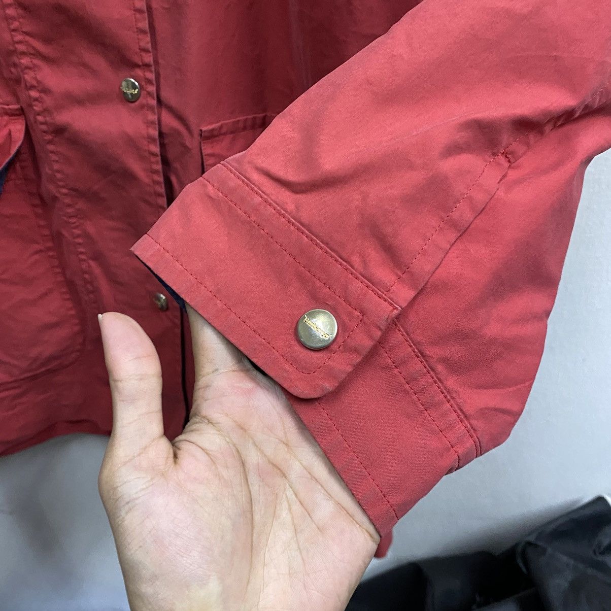 Burberry Rare Vintage Burberrys Prorsum Red Parka Jacket Hooded Size US L / EU 52-54 / 3 - 7 Thumbnail