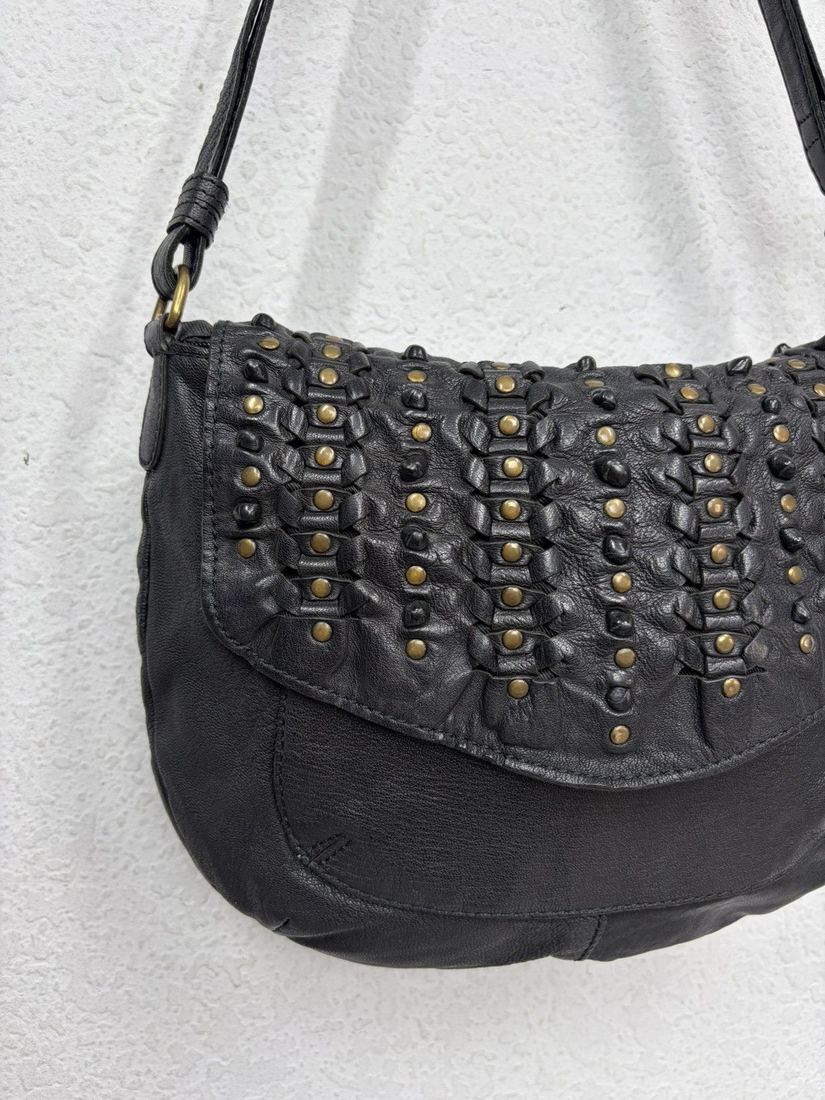 KMRii Vintage Studded Leather Shoulder Bag Y2K Punk Grunge Archive Size ONE SIZE - 7 Thumbnail