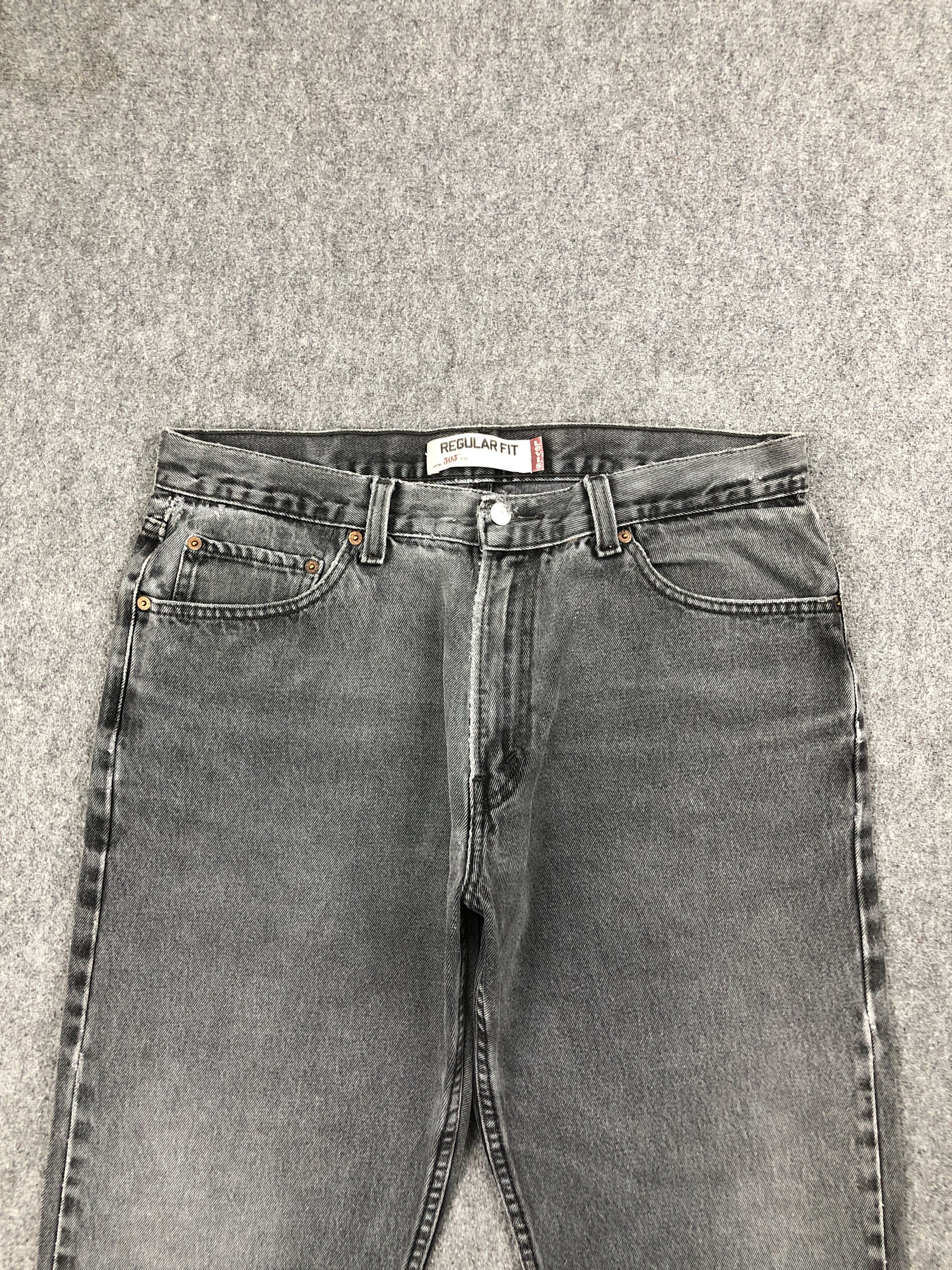 Levi's Vintage Faded Black Levis 505 Denim DP2519 Size US 34 / EU 50 - 2 Thumbnail
