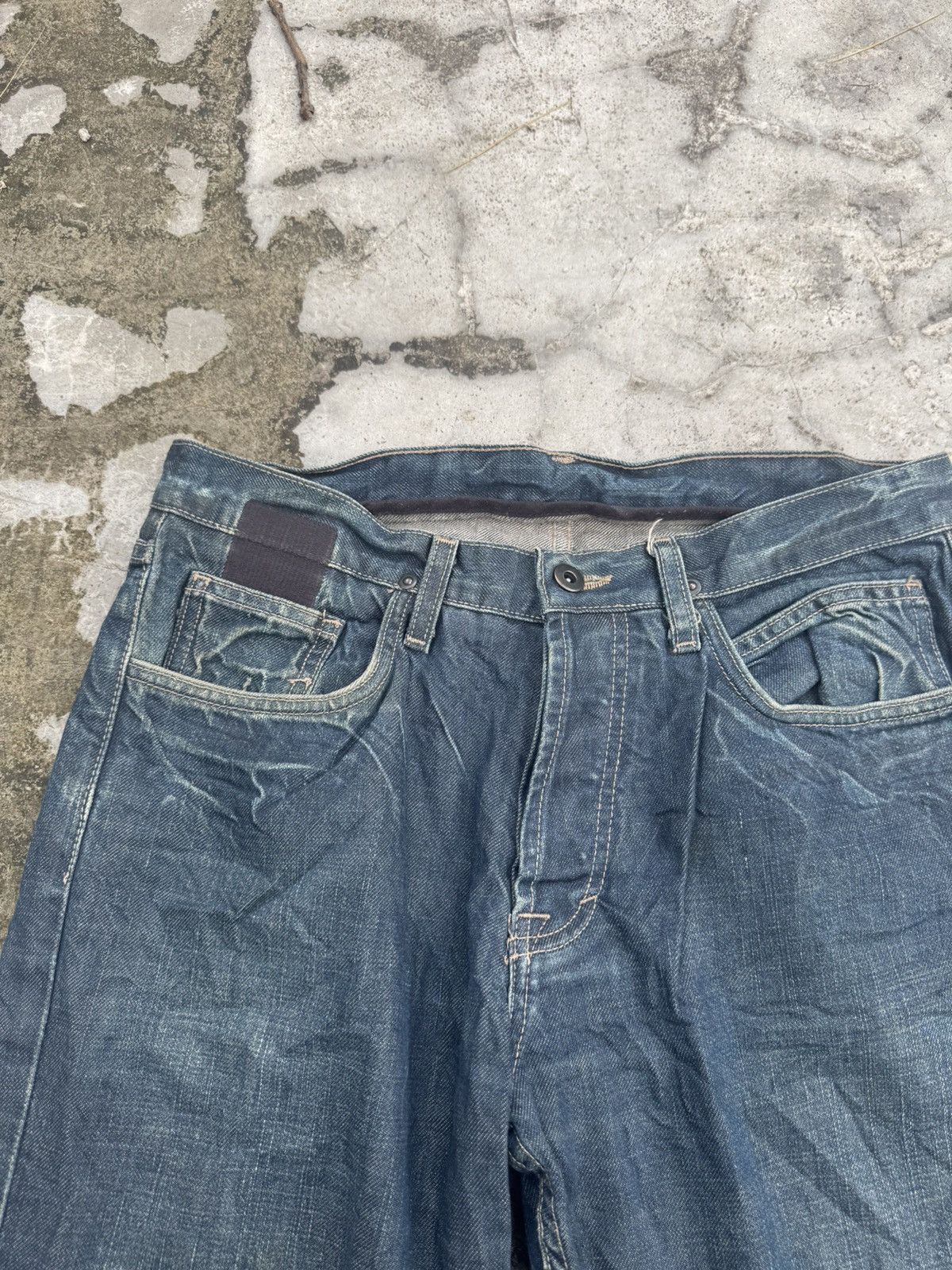 Rick Owens Rare Rick Owens Slab Denim Washed Waxed Black Jeans Size US 30 / EU 46 - 3 Thumbnail