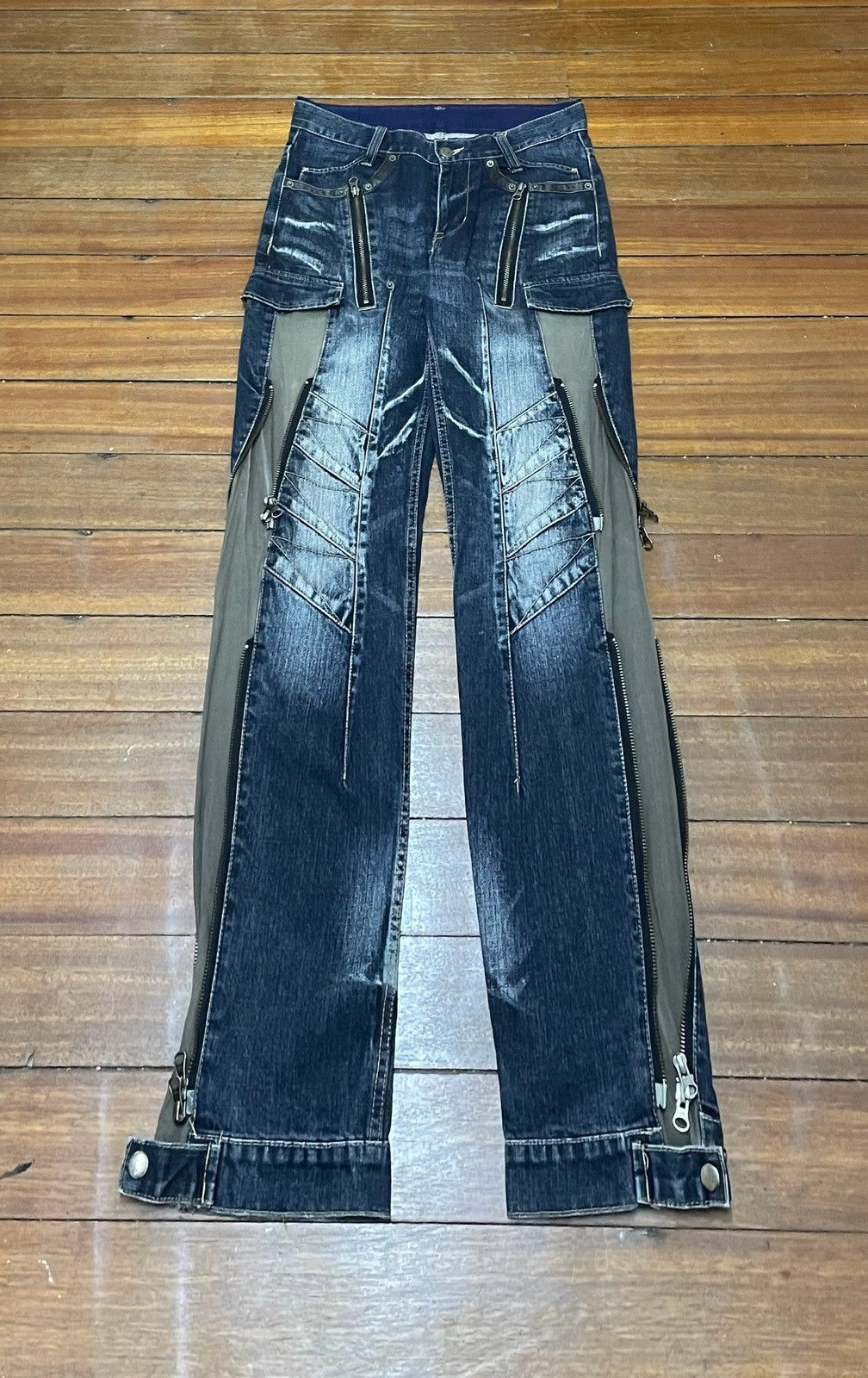 PPFM Very Rare Vintage Japanese Brand PPFM Tactical Jeans 1990s Size US 30 / EU 46 - 1 Thumbnail