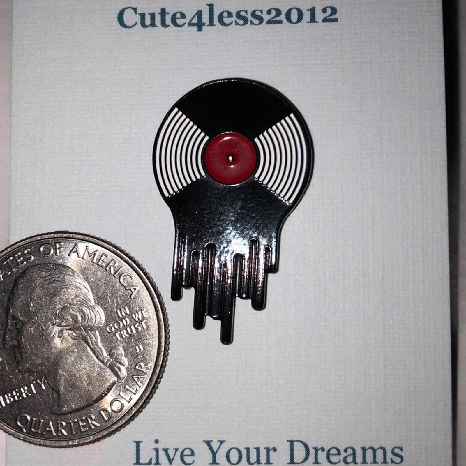 Other Melting Record Pin Brooch Size ONE SIZE - 1 Thumbnail