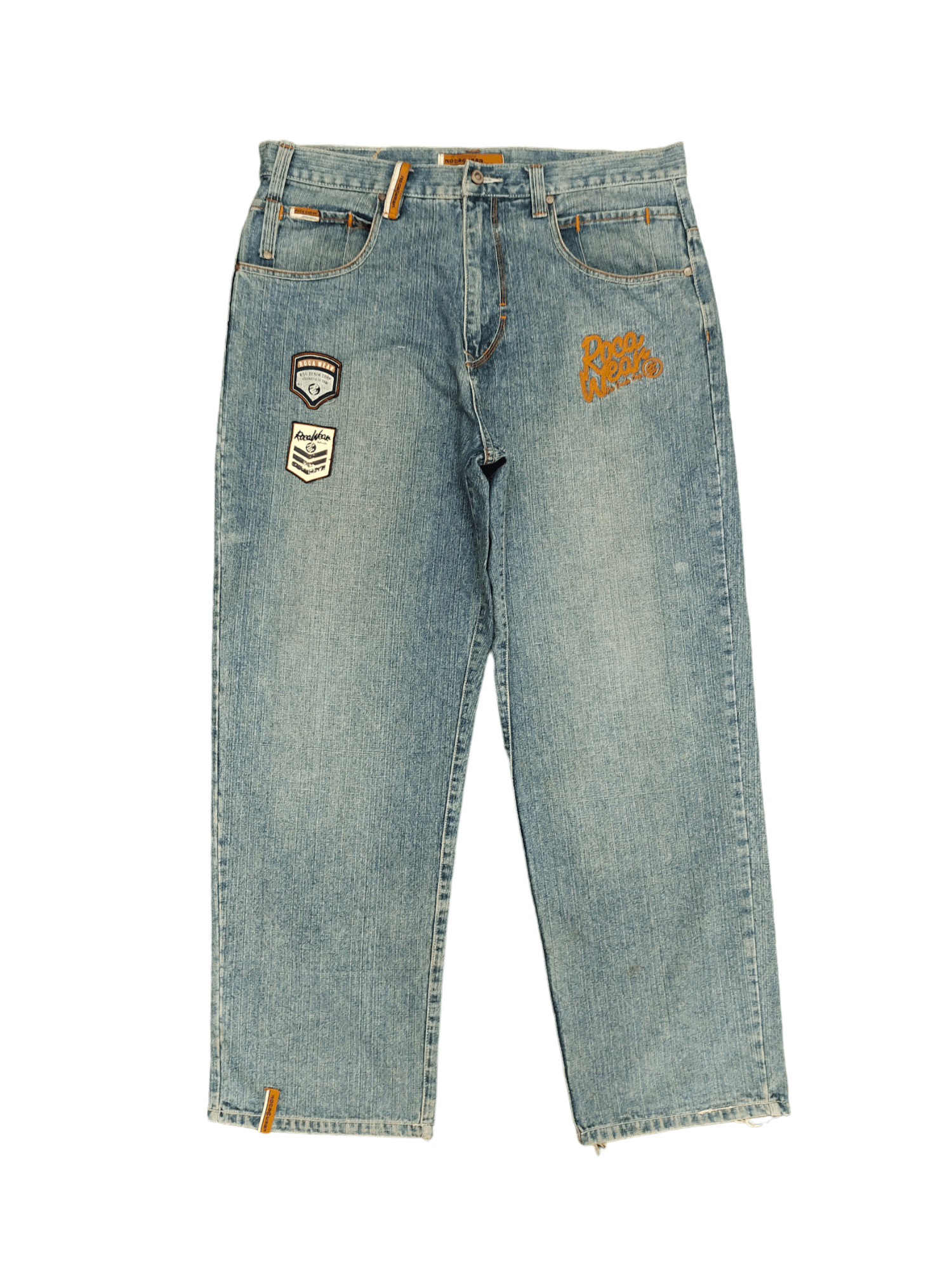 Rocawear Baggy Jeans Rocawear Patches Denim Wide Loose Y2k Jnco Size US 40 / EU 56 - 1 Thumbnail