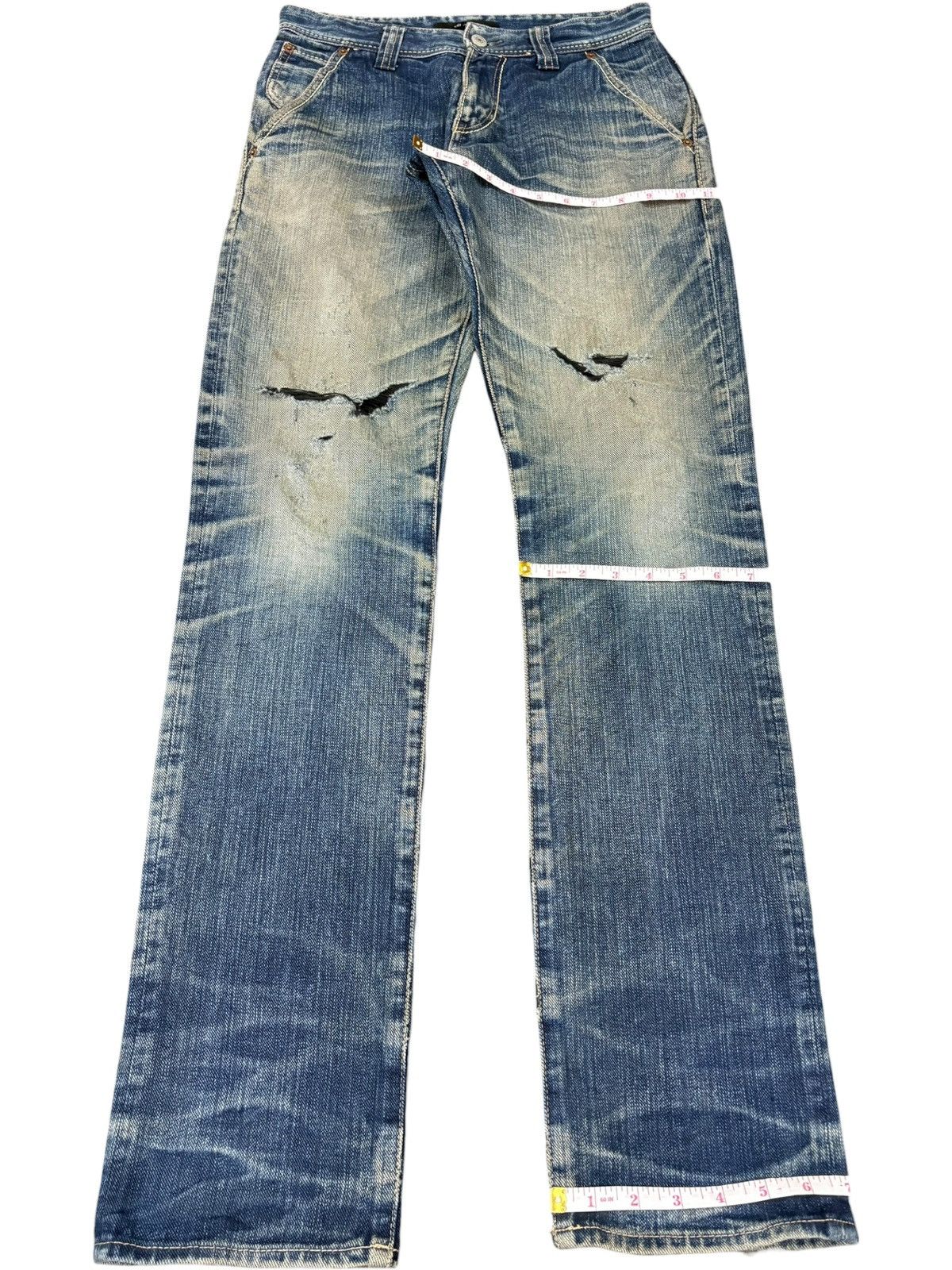 Johnbull Vintage Japanese Johnbull Mud Wash Distressed Jeans Size US 30 / EU 46 - 13 Thumbnail