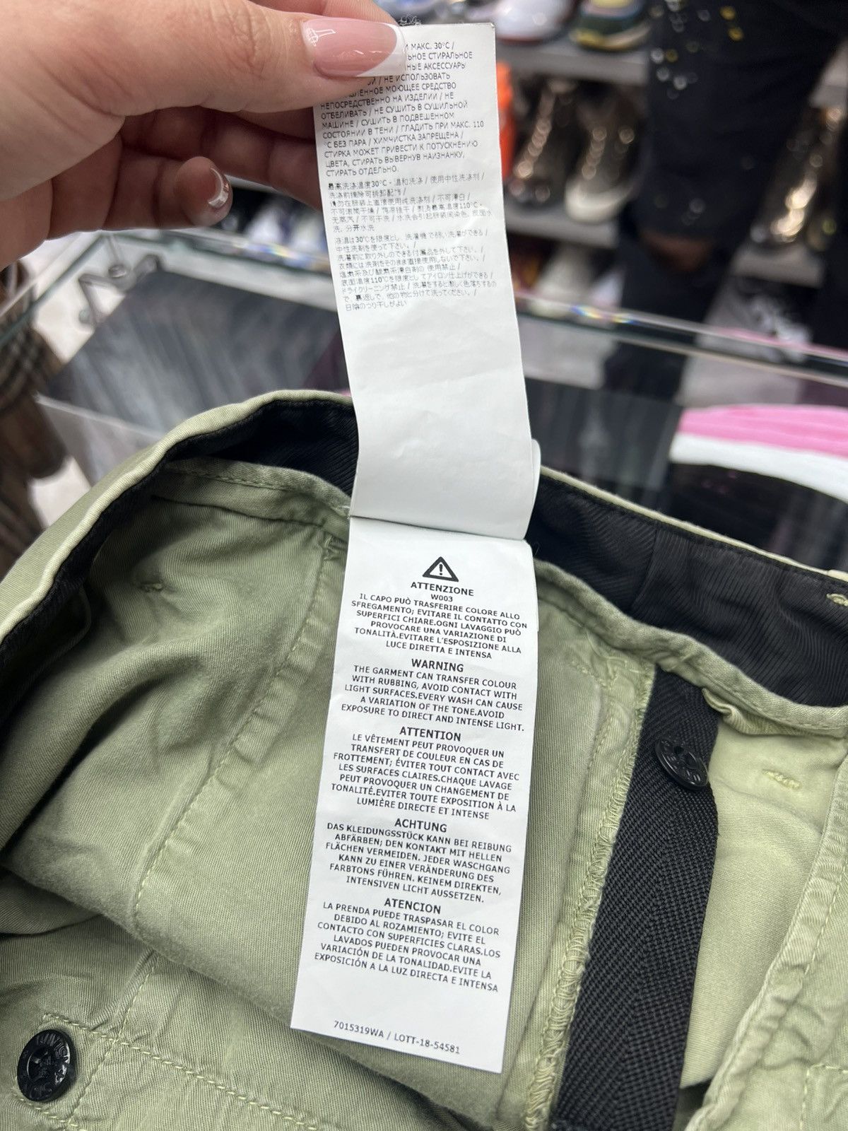 Stone Island Stone Island Olive Cargo Pants Size 31" - 10 Thumbnail