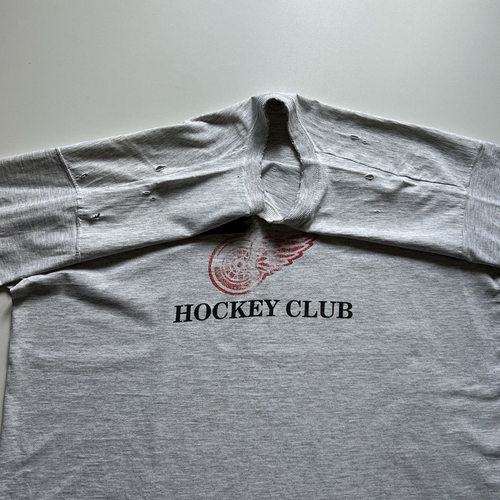 Fruit Of The Loom × NHL × Vintage Vintage Detroit Red Wings T Shirt XXL Gray 90s NHL Hockey Size US XXL / EU 58 / 5 - 6 Thumbnail