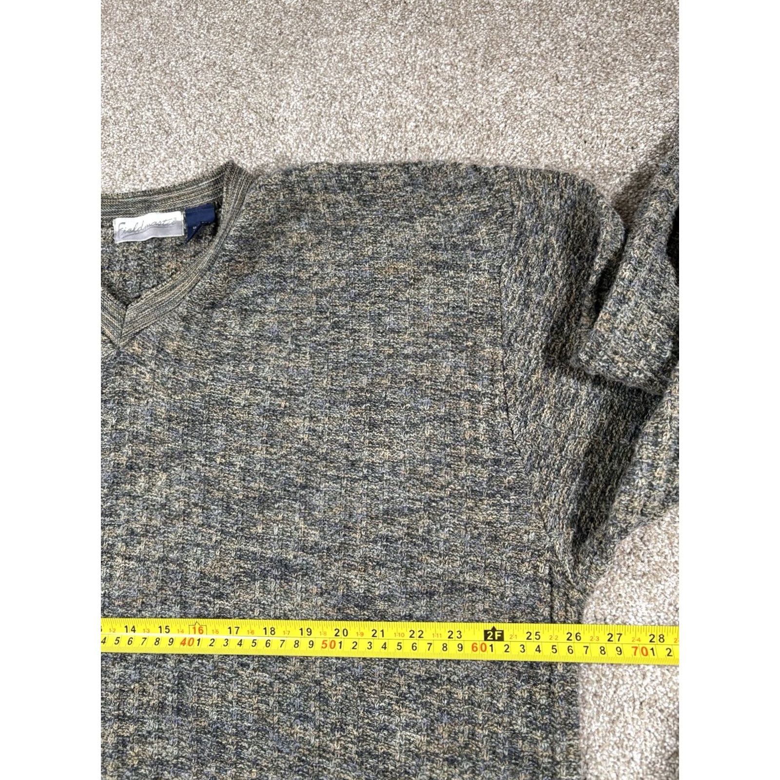 Vintage VINTAGE Fieldmaster V-Neck Sweater Men XL Brown / Green Grandpa Cotton Knit USA Vintage Size US XL / EU 56 / 4 - 6 Thumbnail