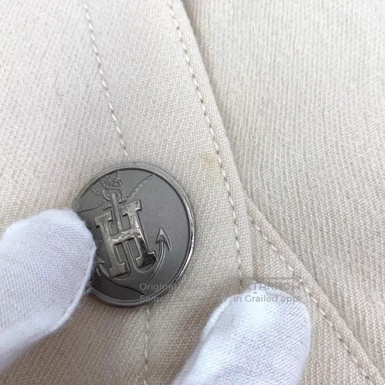Hermes Hermes White wool collar double-breasted long-sleeved coat Size XS / US 0-2 / IT 36-38 - 9 Thumbnail