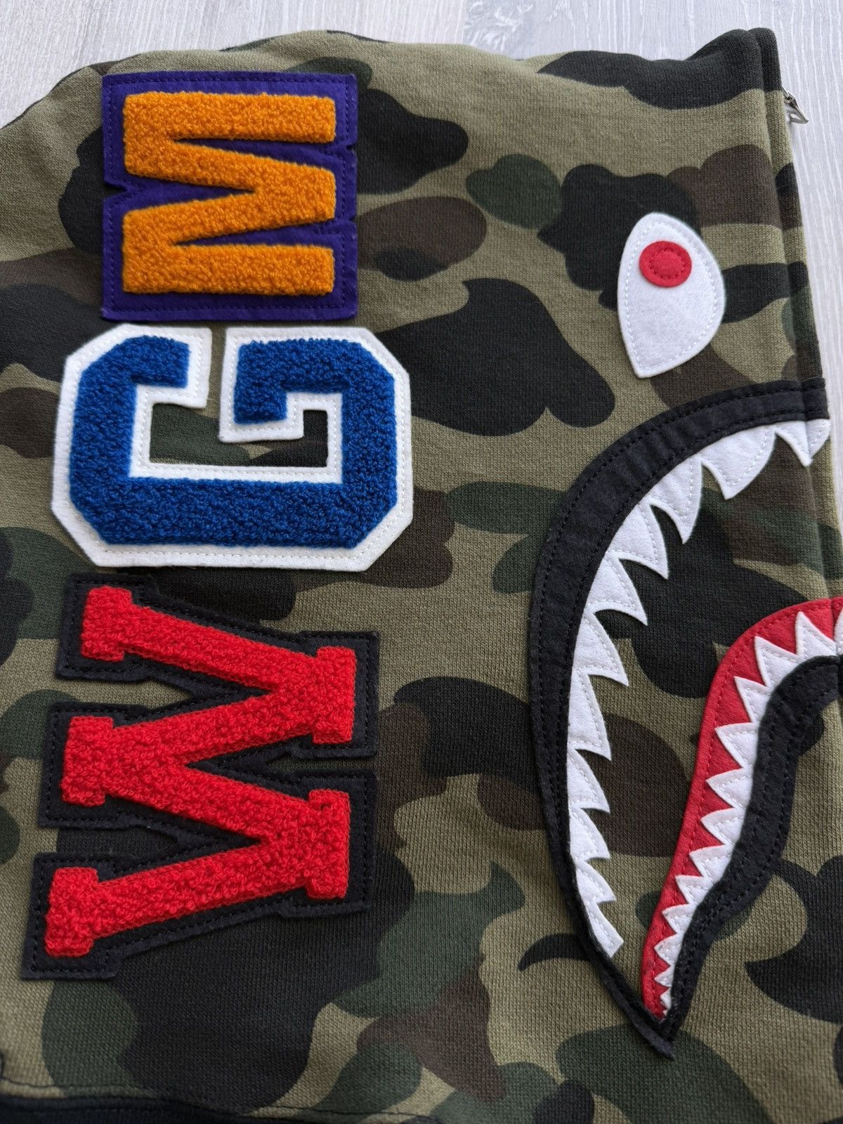 Bape BAPE Shark Full Zip Hoodie Camo Hood Size US M / EU 48-50 / 2 - 4 Thumbnail