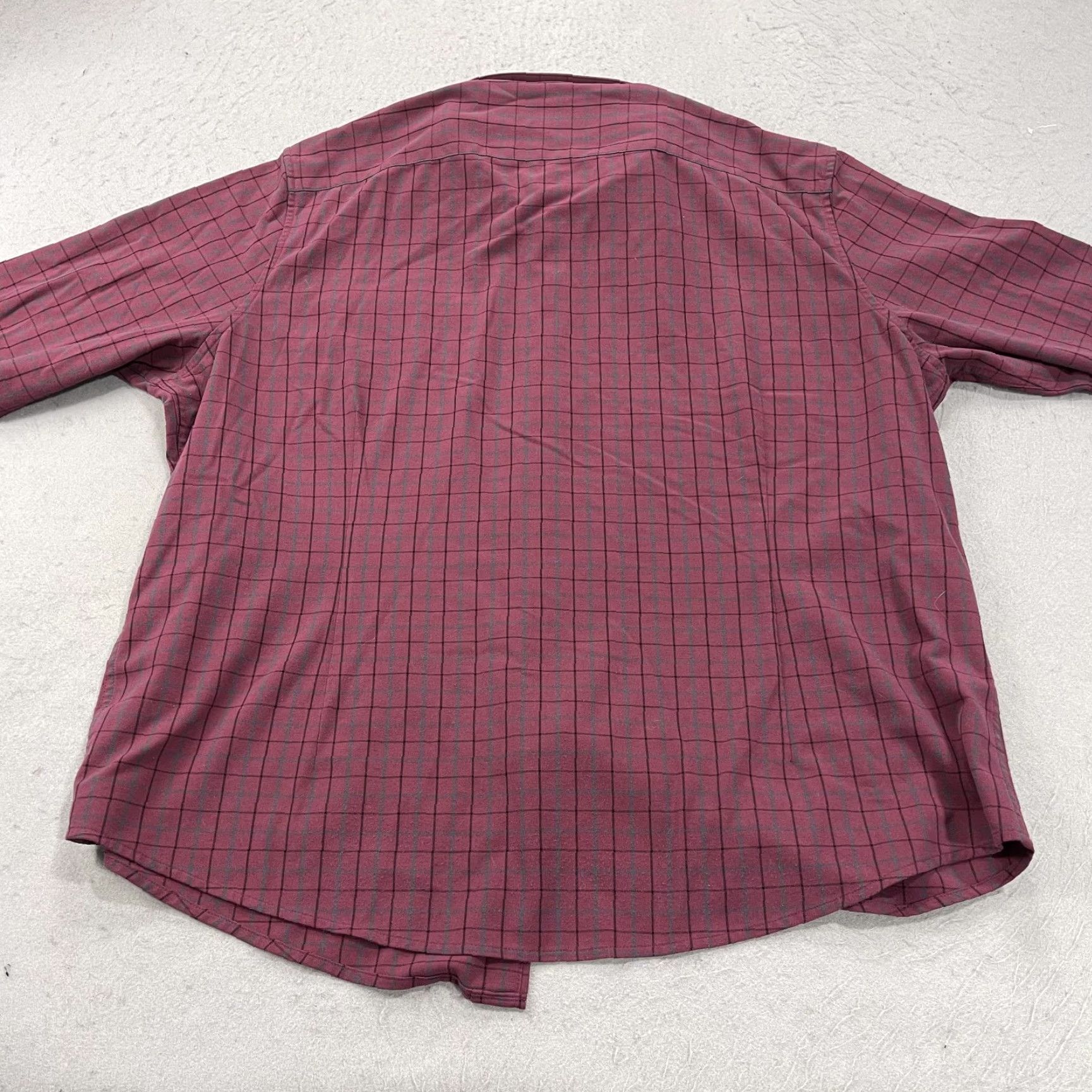 Mizzen+Main Mizzen+Main Shirt Mens 2XL XXL Maroon Purple Check Leeward Stretch Classic Button-Up Casual Business Size US XXL / EU 58 / 5 - 5 Thumbnail