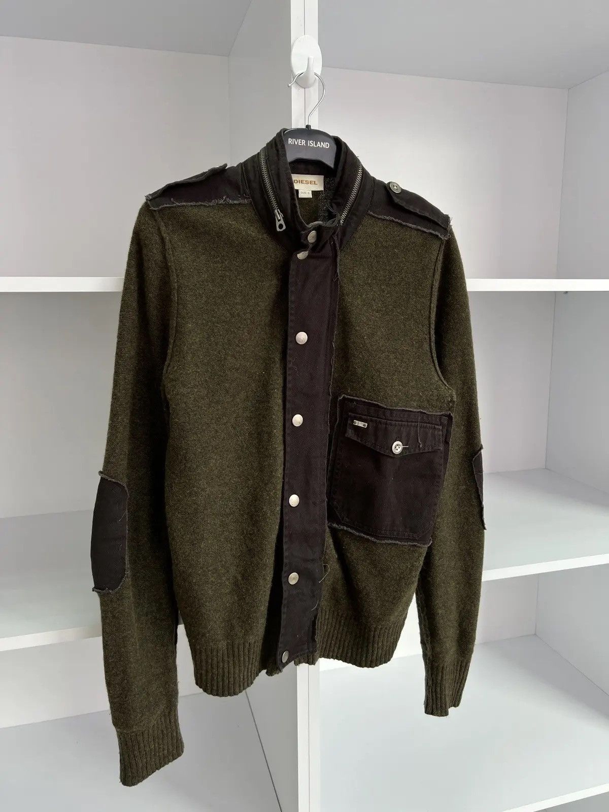 Diesel × Vintage Vintage Diesel Style Multi Pocket Zip Up Avantgarde Sweater Size US L / EU 52-54 / 3 - 4 Thumbnail