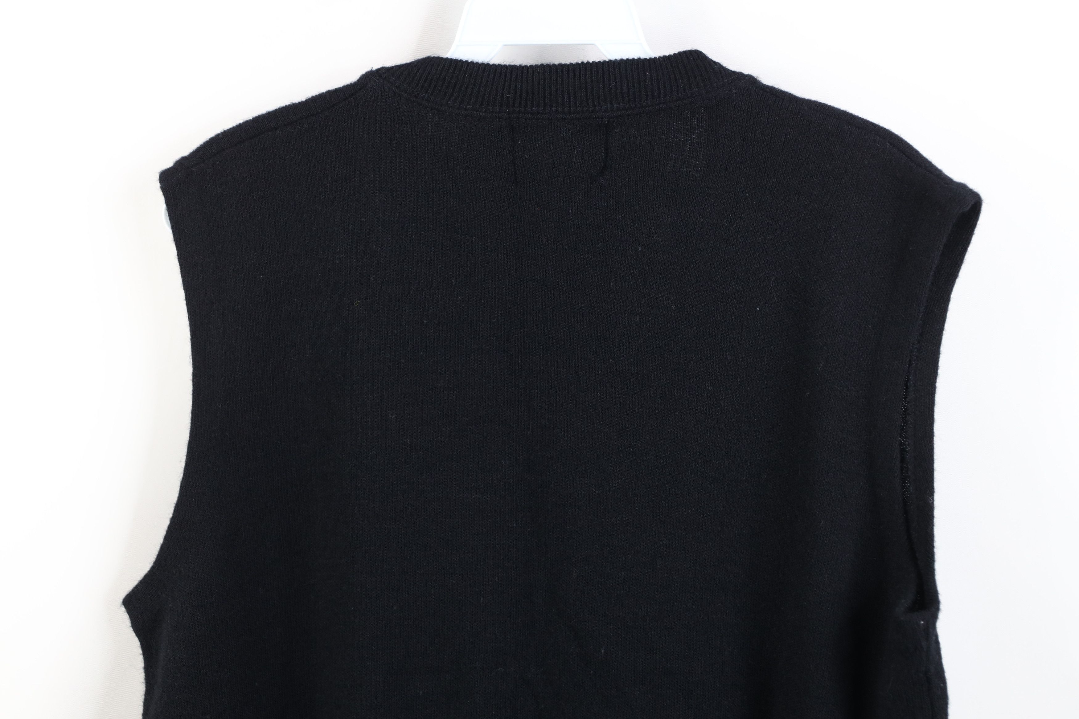 Vintage Vintage 70s Streetwear Sleeveless Sweater Vest Black USA Size XL / US 12-14 / IT 48-50 - 8 Thumbnail