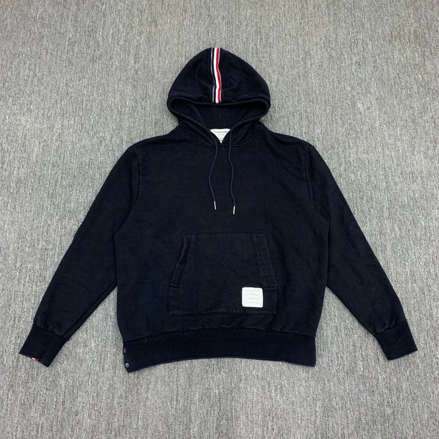Thom Browne thom browne navy striped hoodie sweatshirt Size US L / EU 52-54 / 3 - 1 Thumbnail