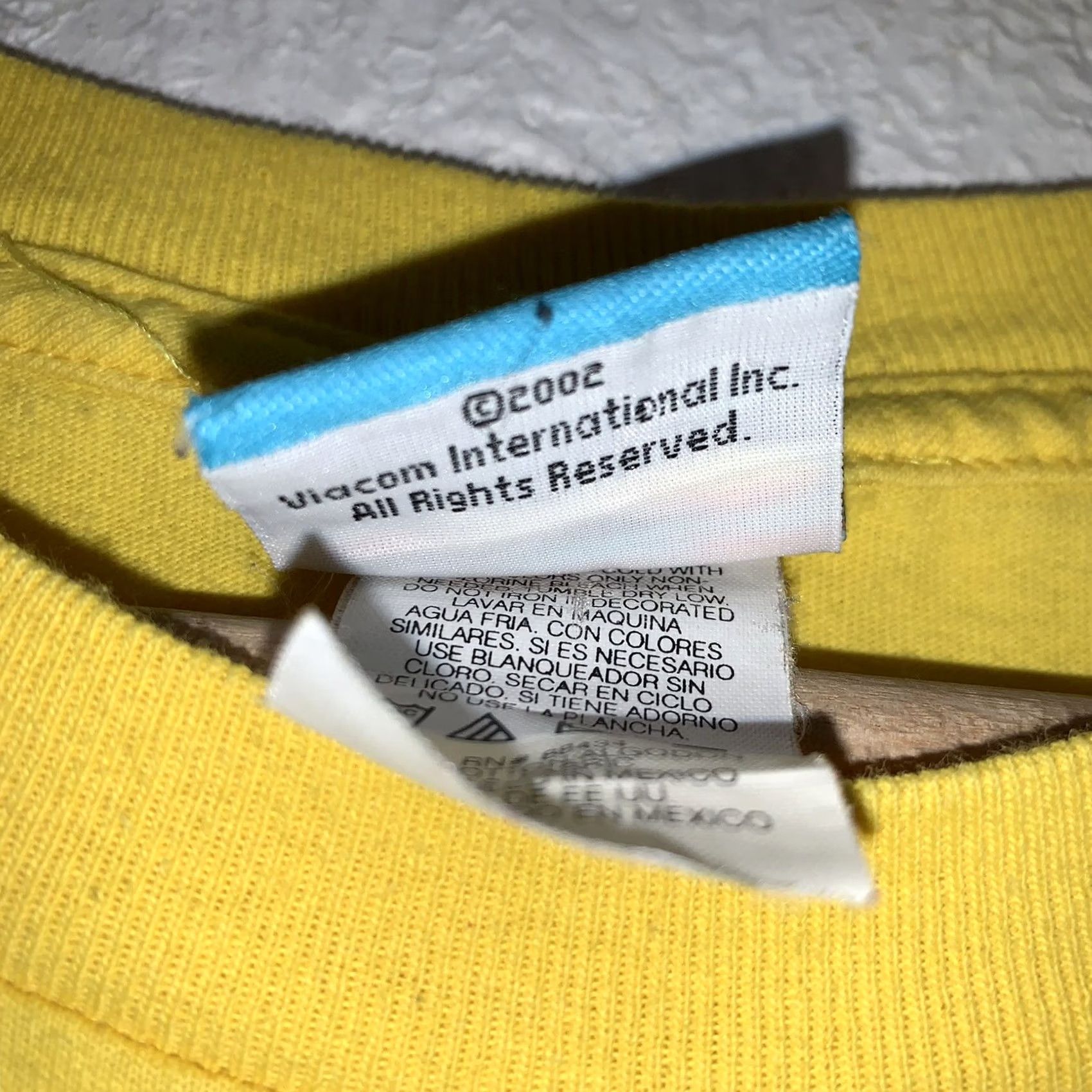 Vintage VINTAGE Sponge Bob T-Shirt Yellow Size Large Double Sided Tee Nudie Pants Size US L / EU 52-54 / 3 - 5 Thumbnail
