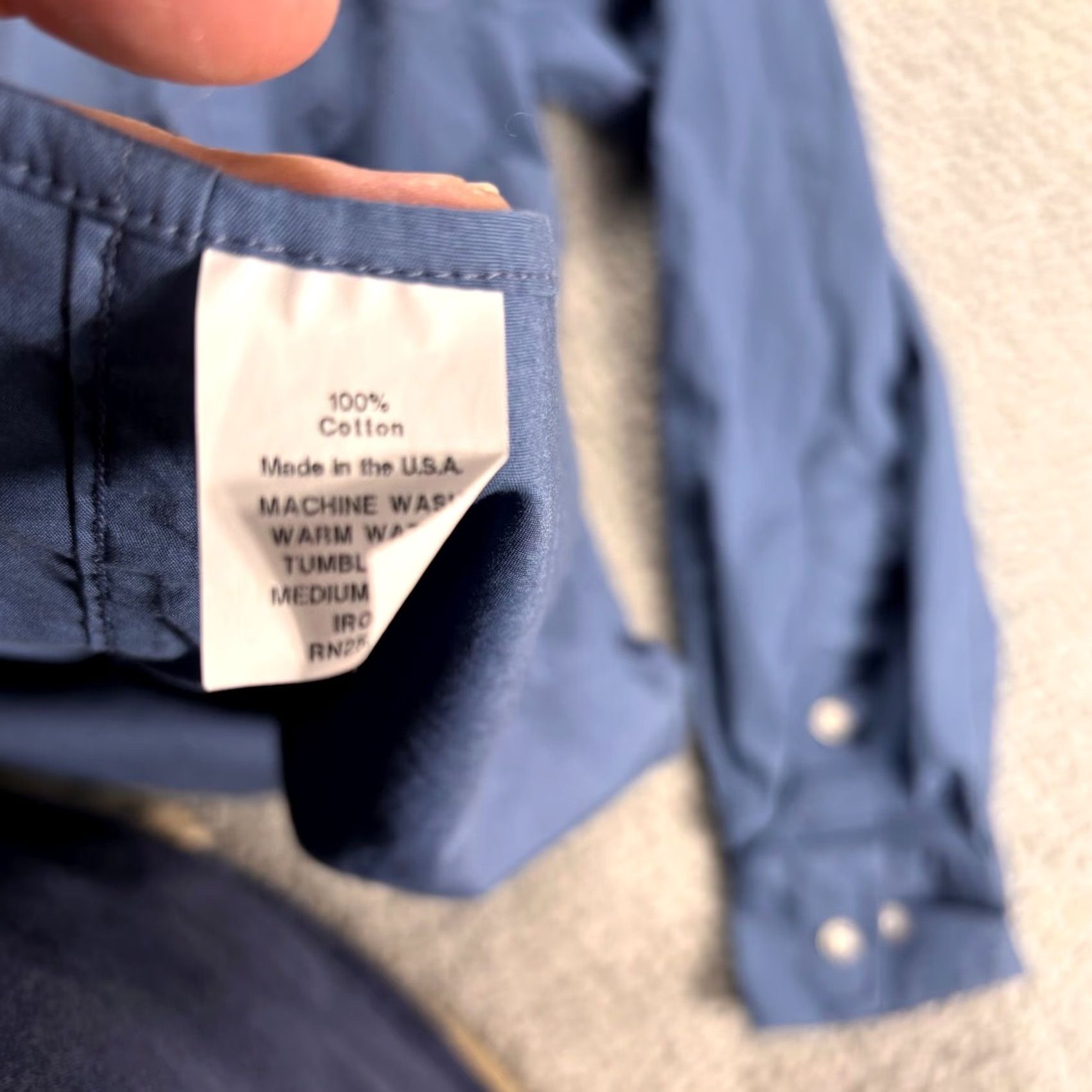 Vintage Frank's Shirt Mens L Blue Button Up Casual Cotton Made USA RARE Size US L / EU 52-54 / 3 - 4 Thumbnail