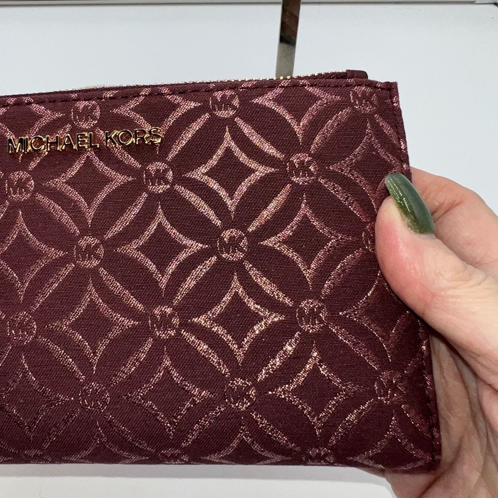 Michael Kors Michael Kors Jet Set Travel Large Double Zip Wristlet in Oxb Size ONE SIZE - 3 Thumbnail