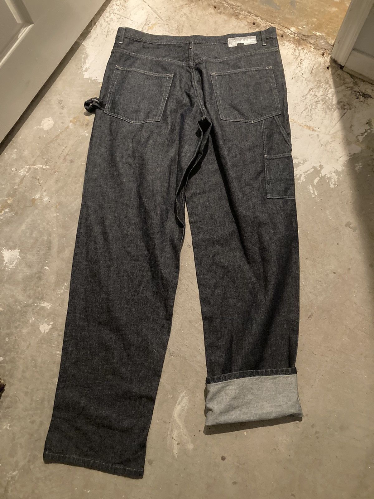 Iceberg × Vintage VTG Iceberg History baggy Black denim silver stitching Size US 42 / EU 58 - 6 Thumbnail