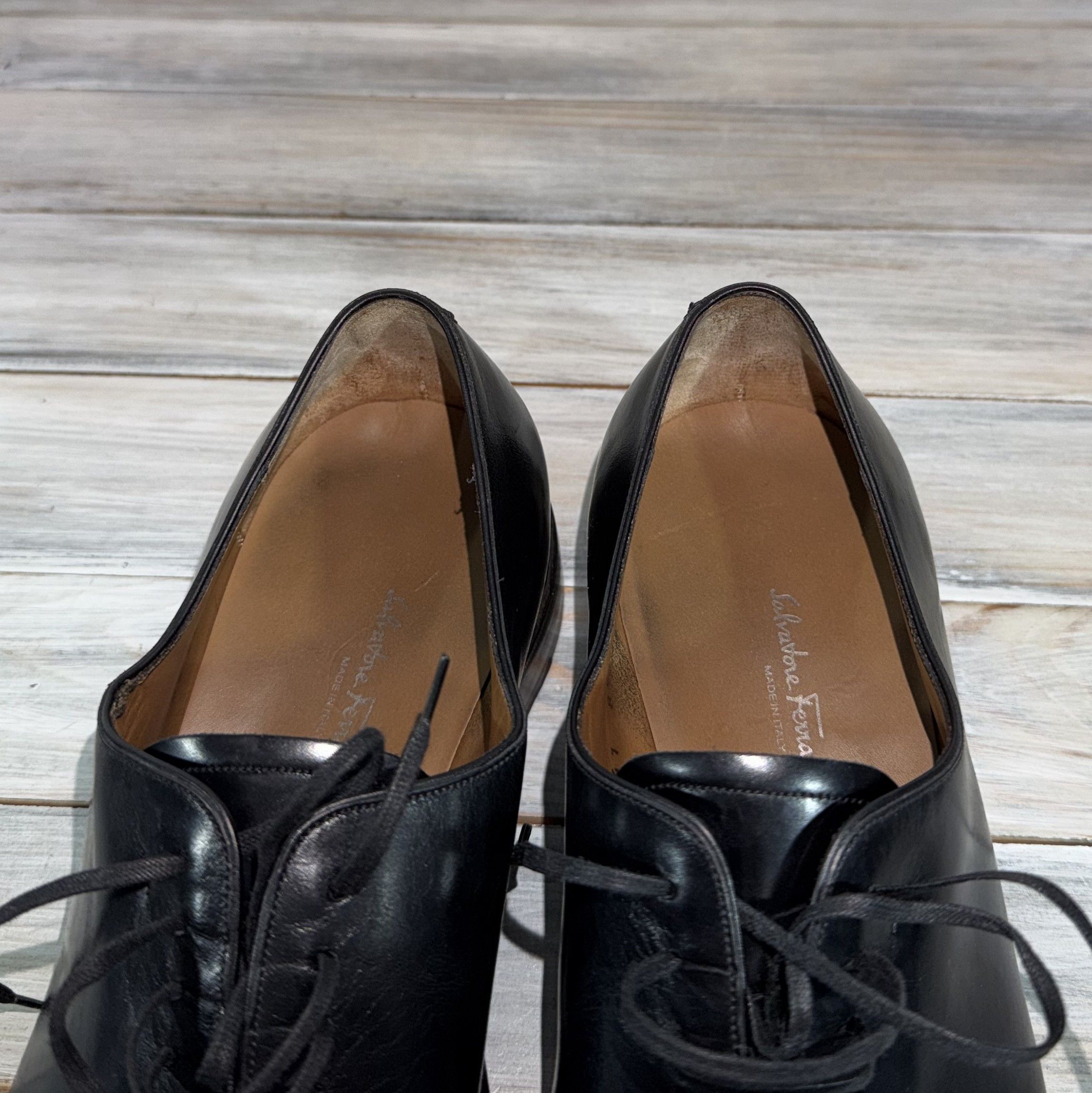 Salvatore Ferragamo SALVATORE FERRAGAMO Oxford Leather Shoes MadeInItaly Luxury Size US 9.5 / EU 42-43 - 10 Thumbnail