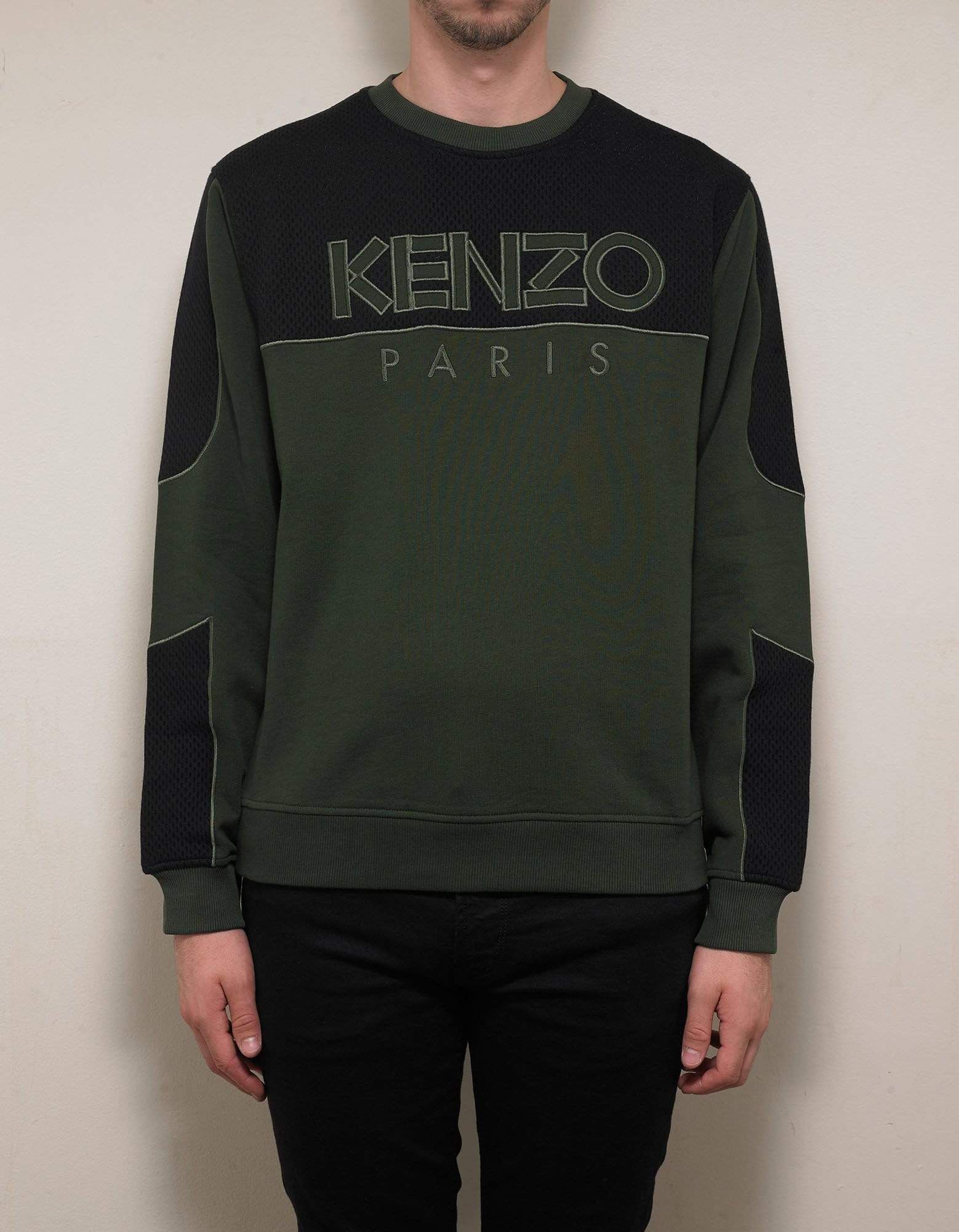Kenzo Kenzo Khaki Dual-Fabric Sweatshirt Size US XL / EU 56 / 4 - 3 Thumbnail