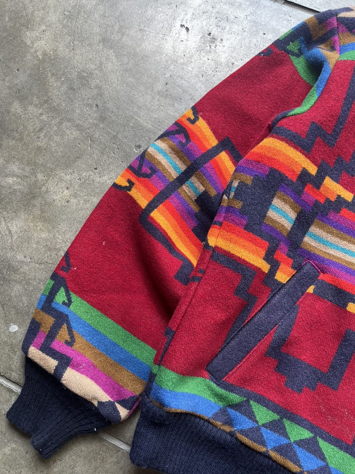 Vintage ‘70s Pendleton Aztec Blanket Wool Jacket Western Wear Size US L / EU 52-54 / 3 - 10 Thumbnail