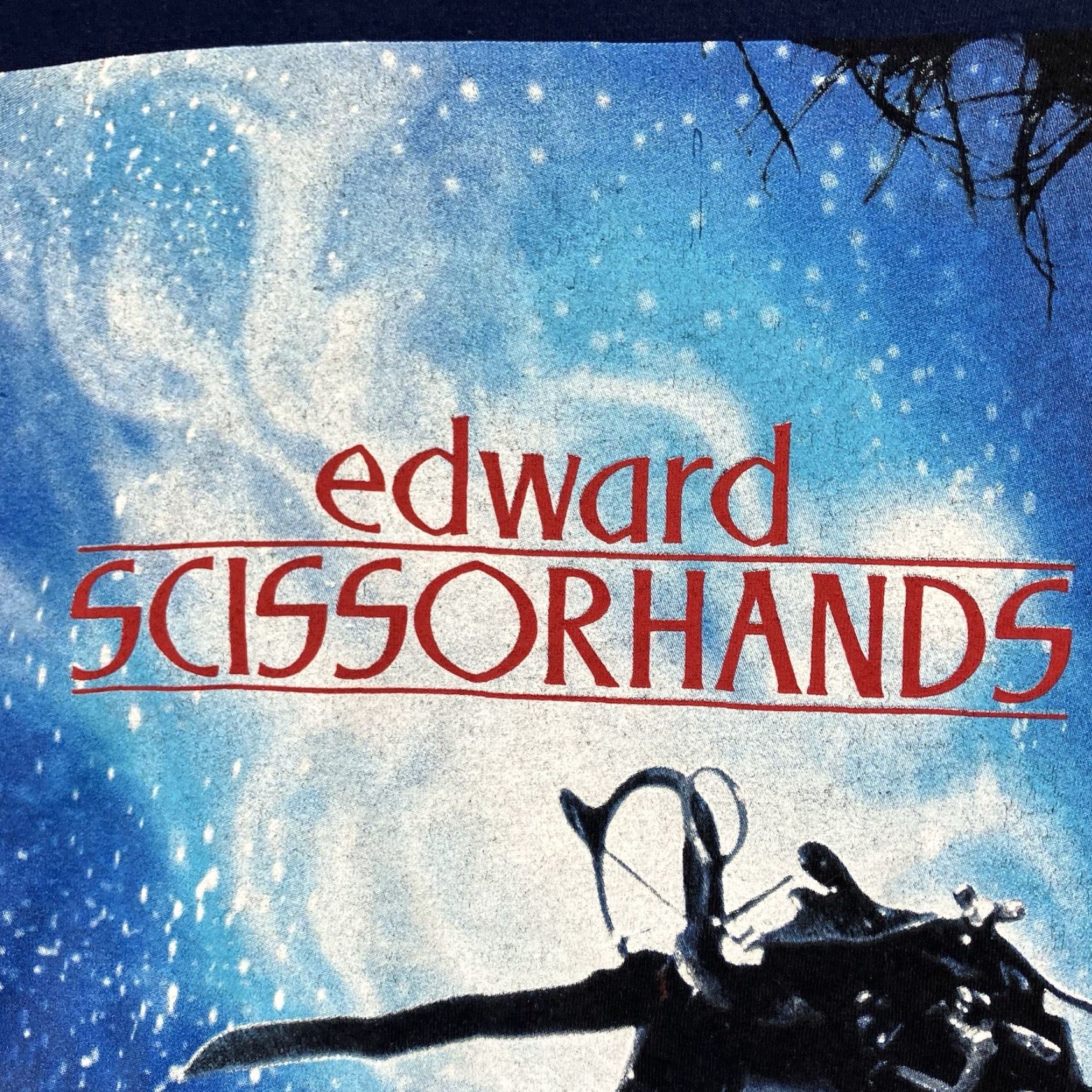 Doublet VINTAGE Edward Scissorhands Fox T Shirt Mens Large Dark Navy Blue Double Sided 90s Movie Retro Mens L Blue Cotton Graphic Print Size US L / EU 52-54 / 3 - 7 Thumbnail