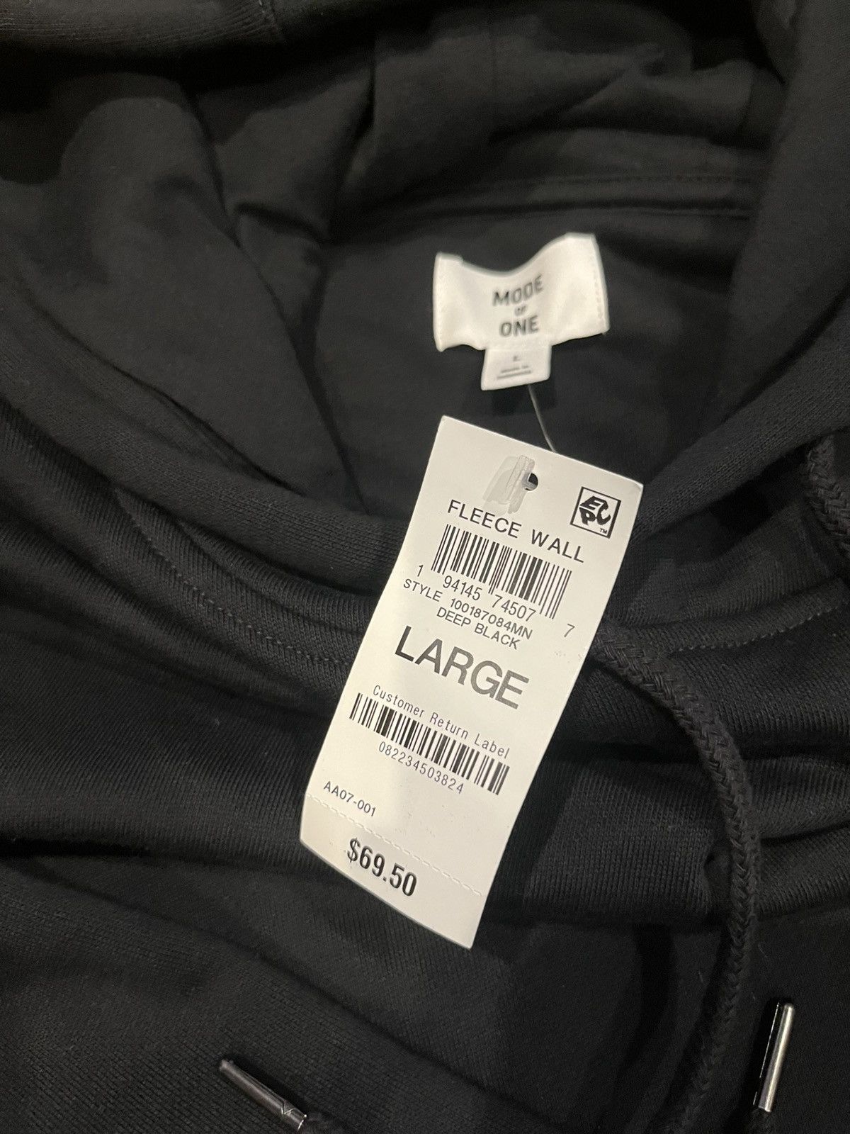 Other Size L Relaxed Fit Black Hoodie New With Tags Size US L / EU 52-54 / 3 - 2 Thumbnail