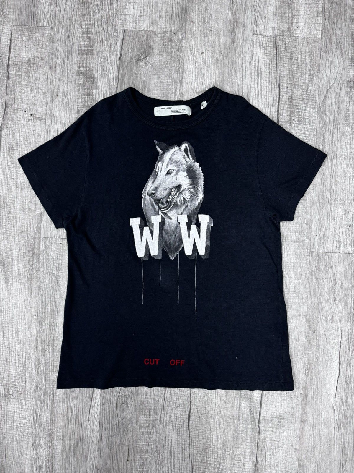 image of Off White Off-White Othelos Wolf Tee in Black, Men's (Size Medium)