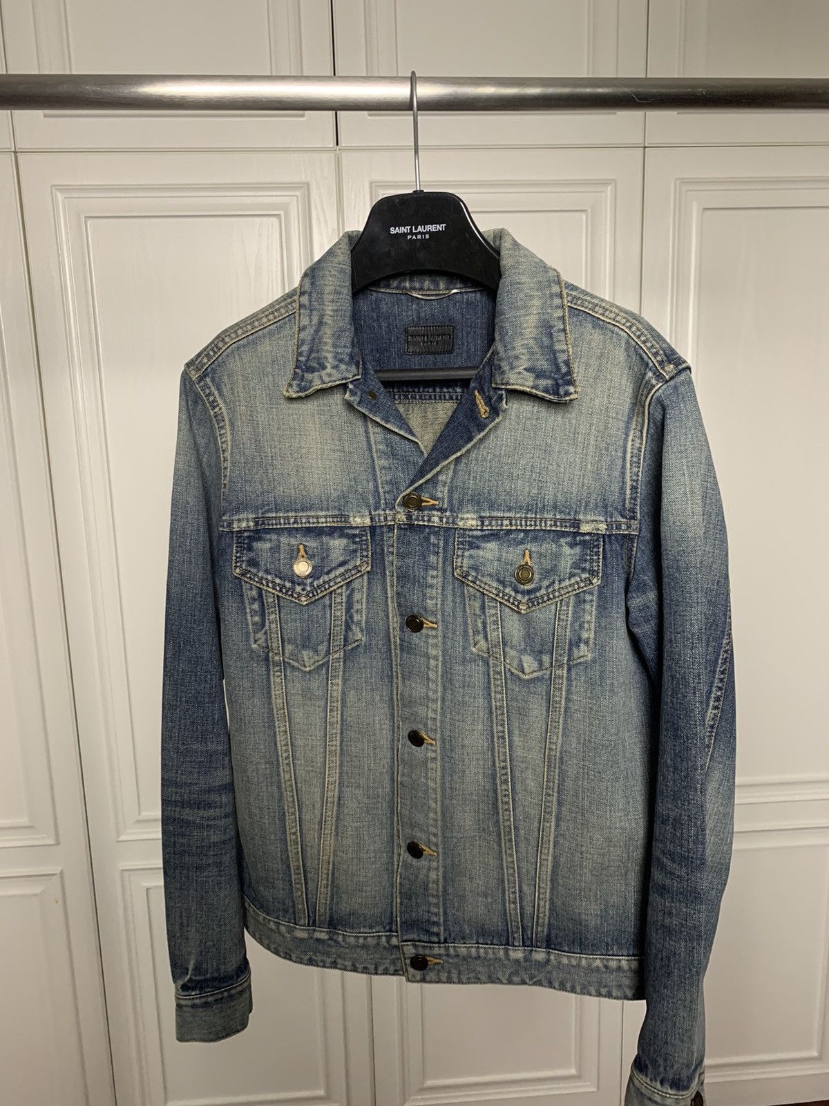 Saint Laurent Paris Saint Laurent 2017SS Sweet dreams denim jacket Size US L / EU 52-54 / 3 - 2 Thumbnail