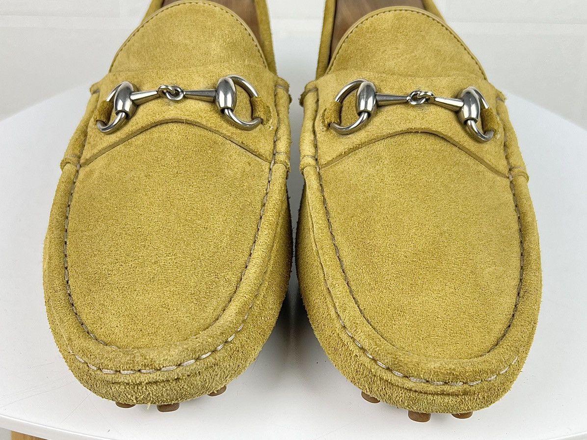 Gucci GUCCI Loafers Suede Moccasins Shoes HORSEBIT Buckle Yellow Size US 9.5 / EU 42-43 - 8 Thumbnail
