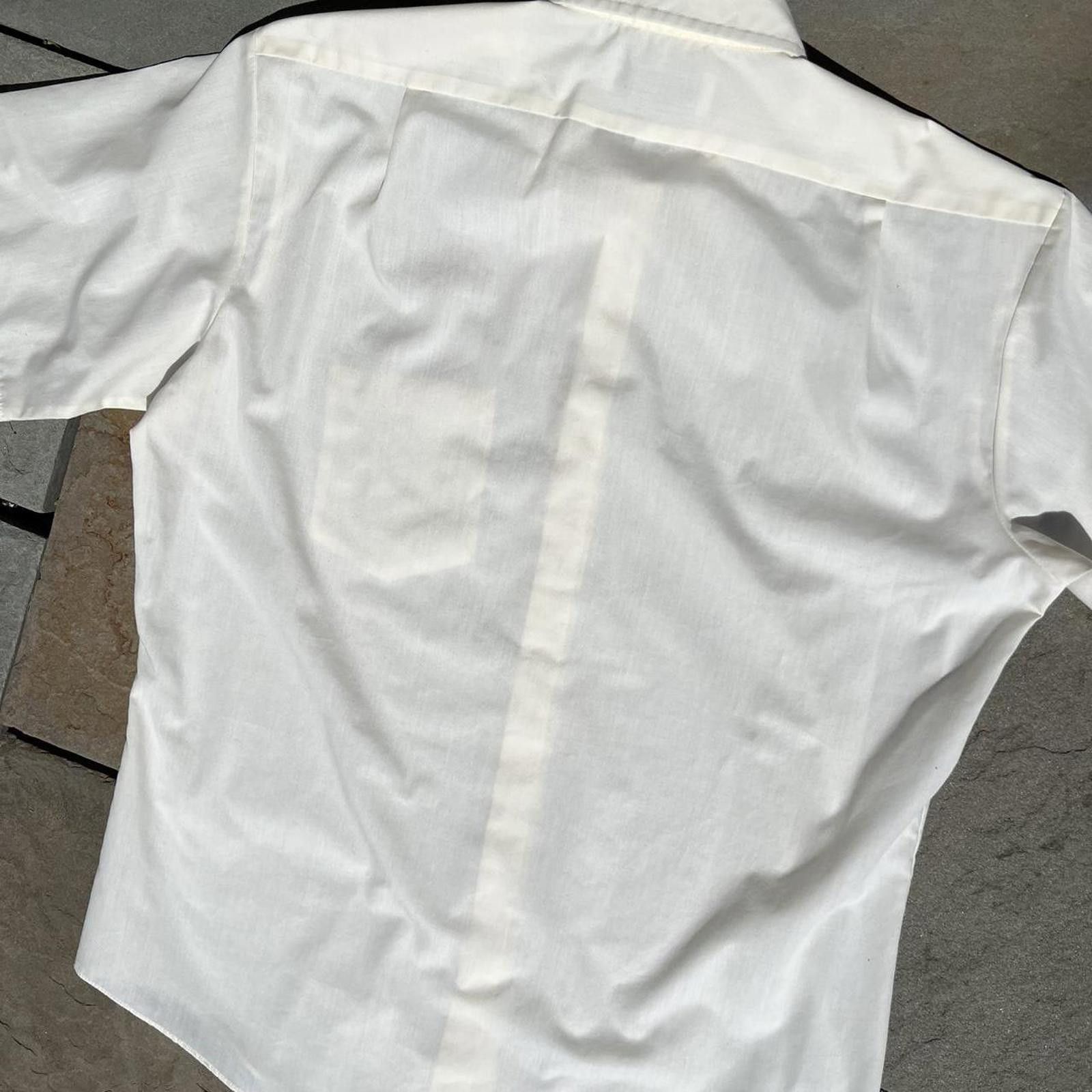 Vintage Vintage 80s Pale Yellow Short Sleeve Button Down Shirt Size US L / EU 52-54 / 3 - 5 Thumbnail