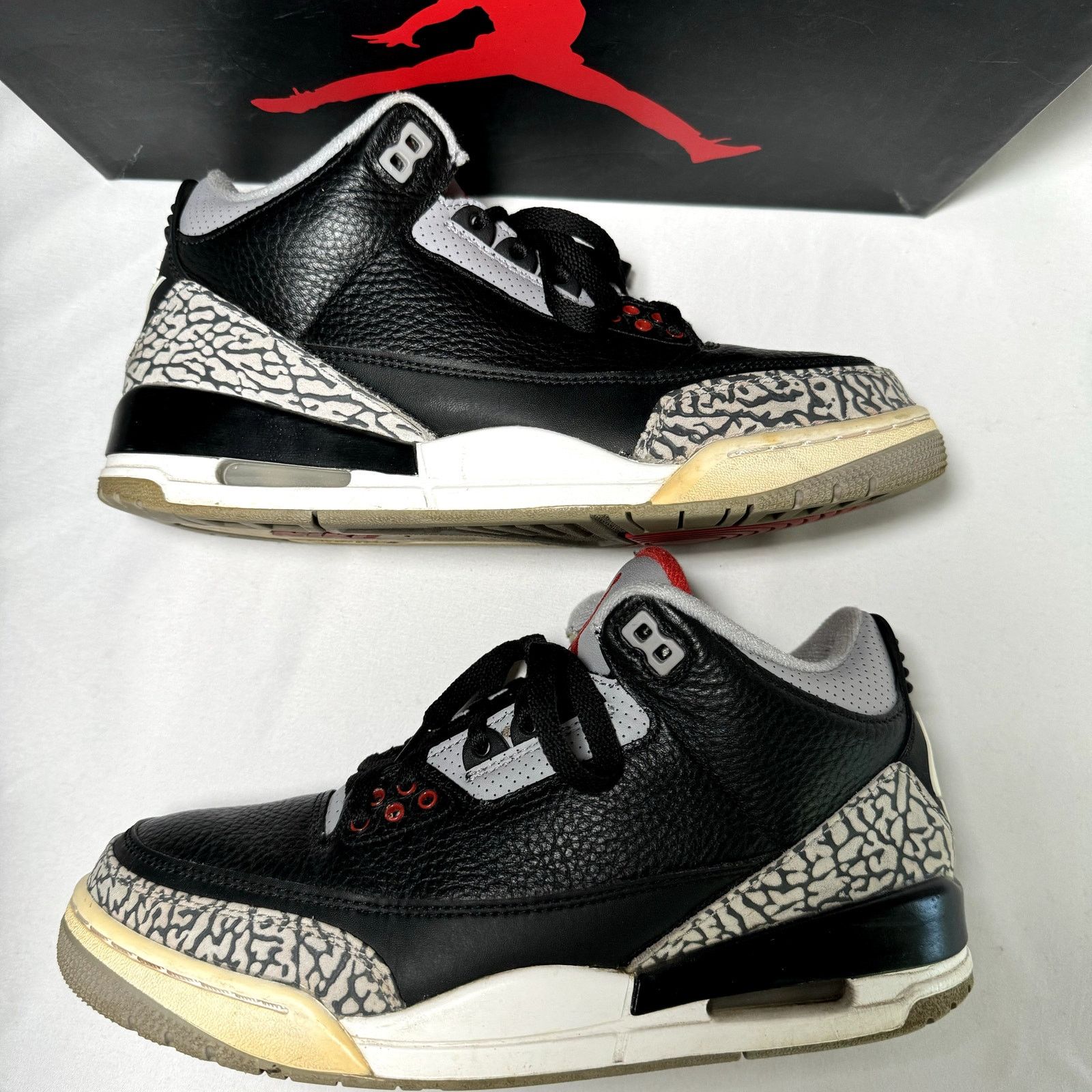 Jordan Brand × Nike Size 8 - Nike Air Jordan 3 Retro OG Black Cement Men's Shoes Size US 8 / EU 41 - 2 Thumbnail