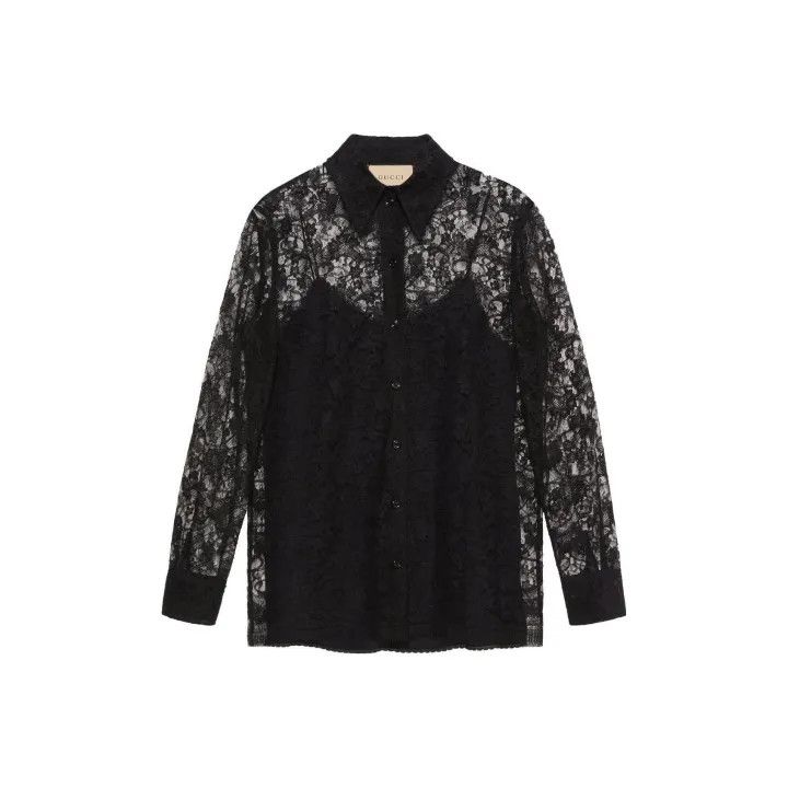 Gucci Gucci SS22 Floral Lace Long Sleeve Shirt Size M / US 6-8 / IT 42-44 - 1 Thumbnail