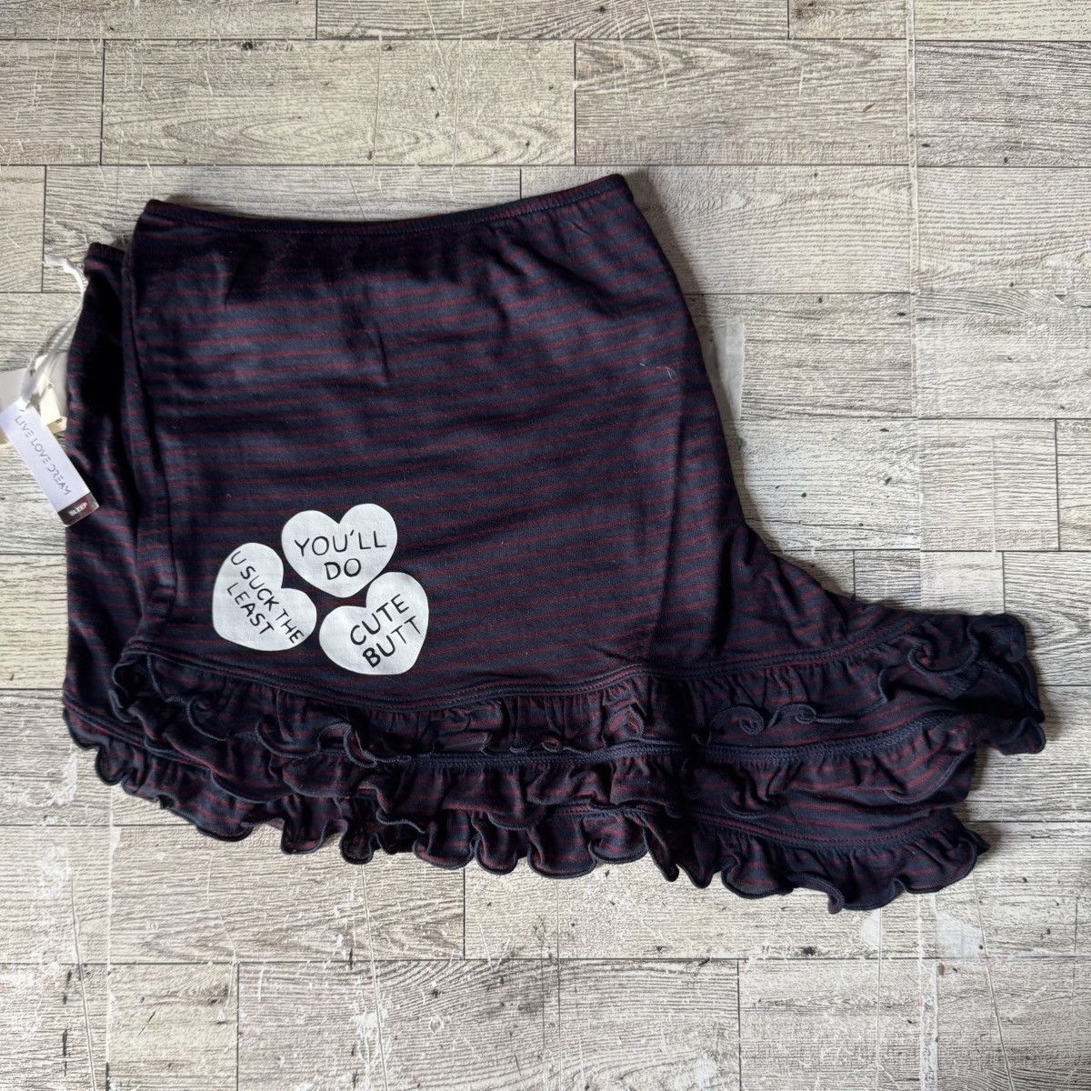 American Eagle Outfitters Live Live Dream, Retro, Conversation Heart, Sleep Shorts Size 36" / US 14 / IT 50 - 8 Thumbnail