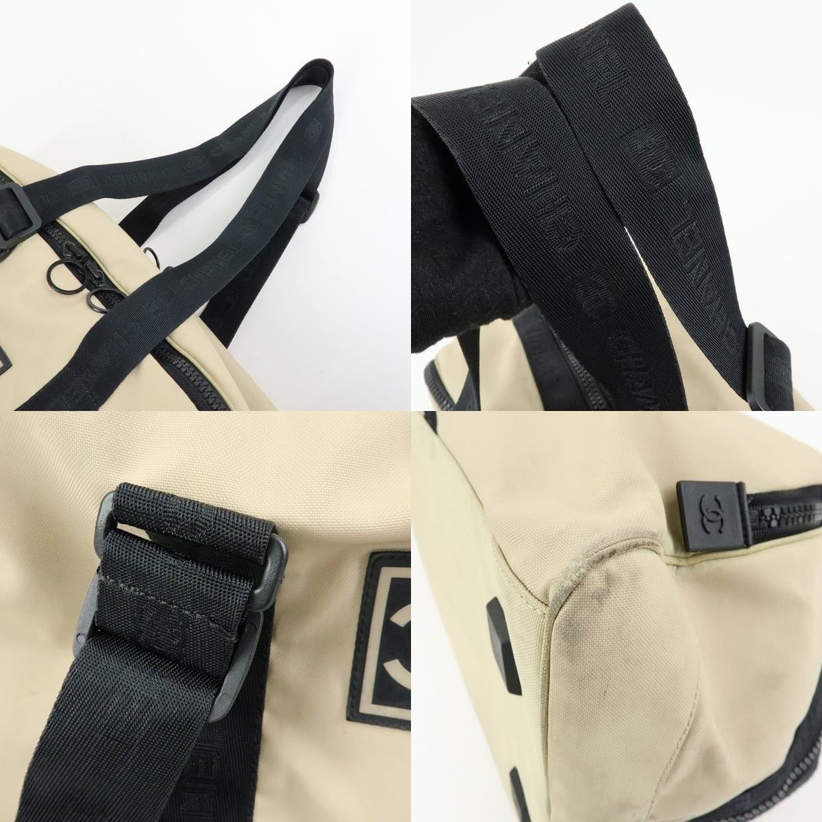 Chanel Chanel Sports Nylon Boston Duffle Bag Beige Size ONE SIZE - 4 Thumbnail