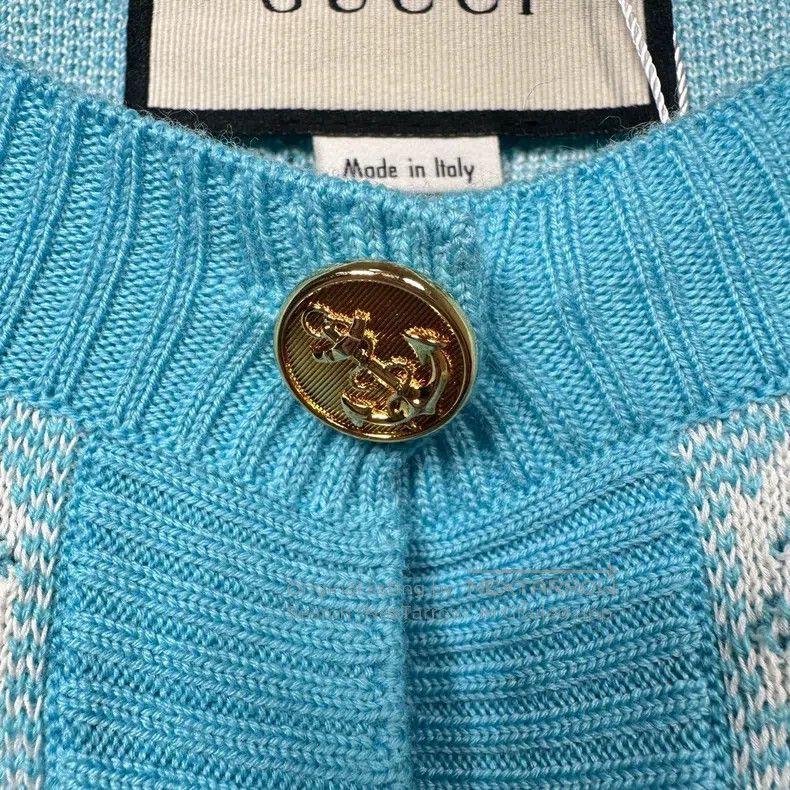Gucci Gucci Double G full-print single-breasted wool cardigan co Size XXL / US 16-18 / IT 52-54 - 4 Thumbnail