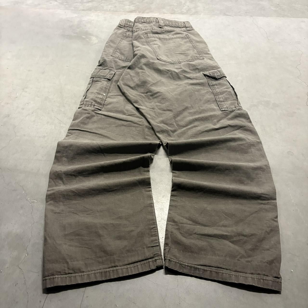 Vintage Crazy Vintage Y2K 2000 Super Baggy Wideleg Dark Grey Grunge Streetwear Cargo pants! Size US 38 / EU 54 - 4 Thumbnail