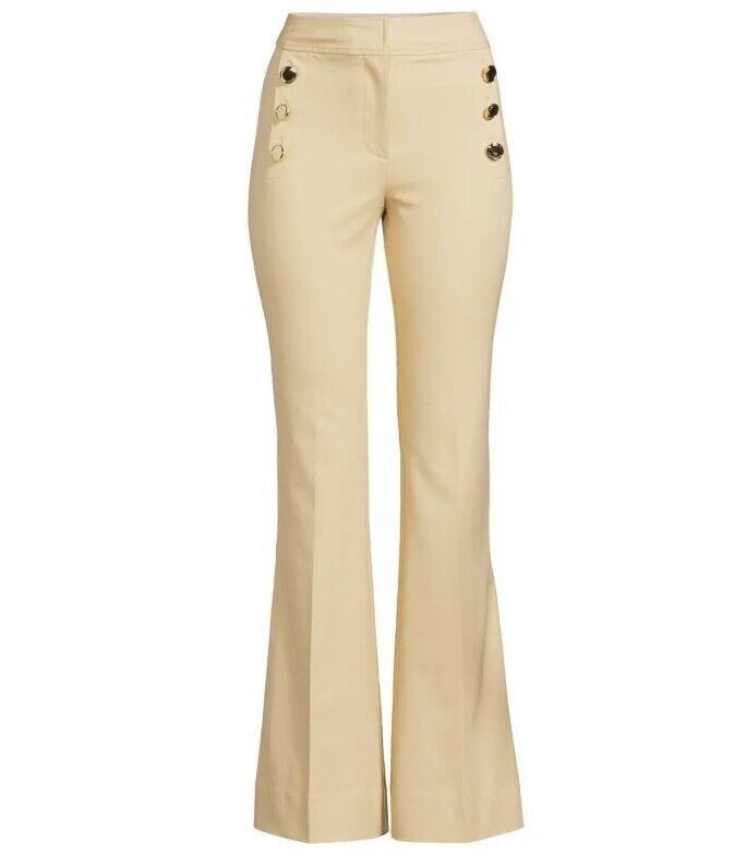 Derek Lam 10 Crosby Derek Lam 10 Crosby Robyn Sailor Flare Trousers Beige 6 Size 28" / US 6 / IT 42 - 2 Thumbnail