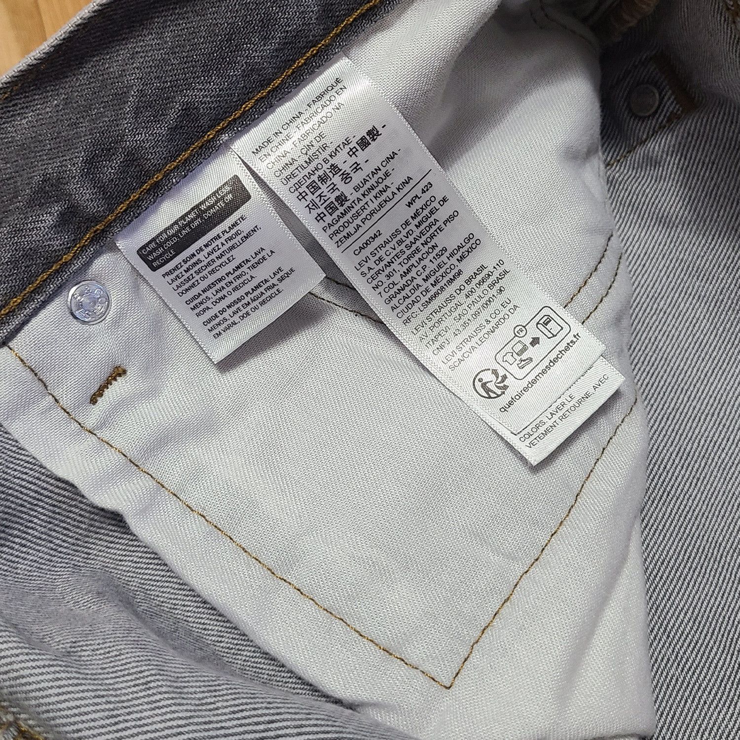 Beams Japan × Levi's Relaxed Fit Japan Selvedge Grey Jeans 34W Limited Edition Size US 34 / EU 50 - 12 Thumbnail