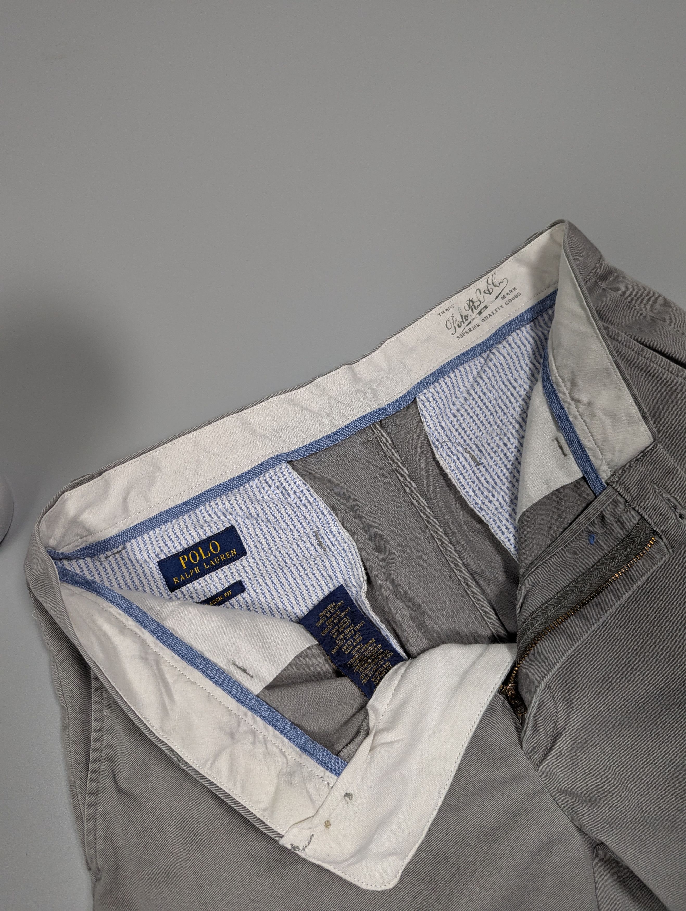 Polo Ralph Lauren × Vintage Polo Ralph Lauren Vintage Men's Gray Classic Chino Pants Size US 32 / EU 48 - 12 Thumbnail
