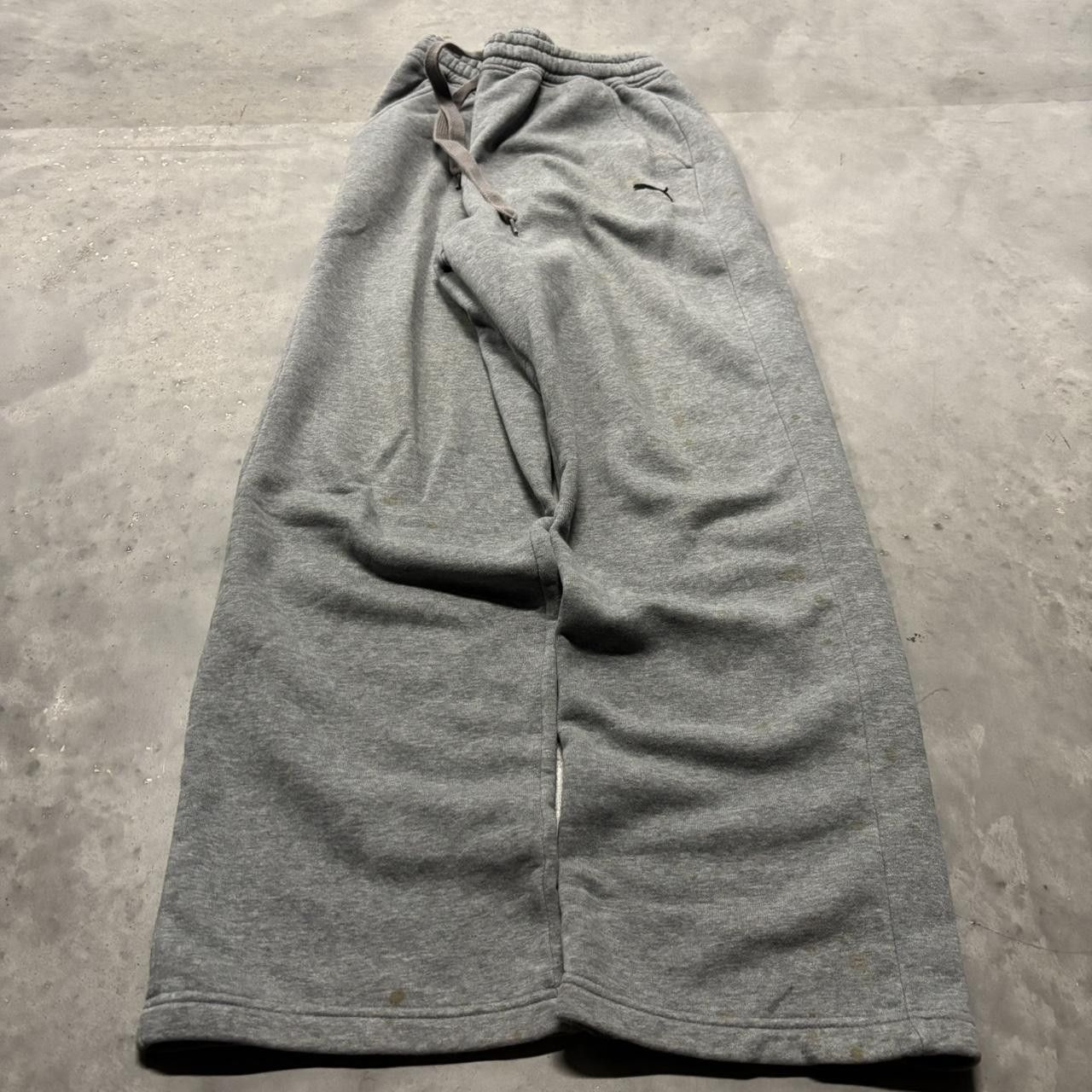 Japanese Brand × Vintage Crazy Vintage Y2K/2000s Baggy Light Grey Skater Essential Sweatpants! Size US 32 / EU 48 - 3 Thumbnail
