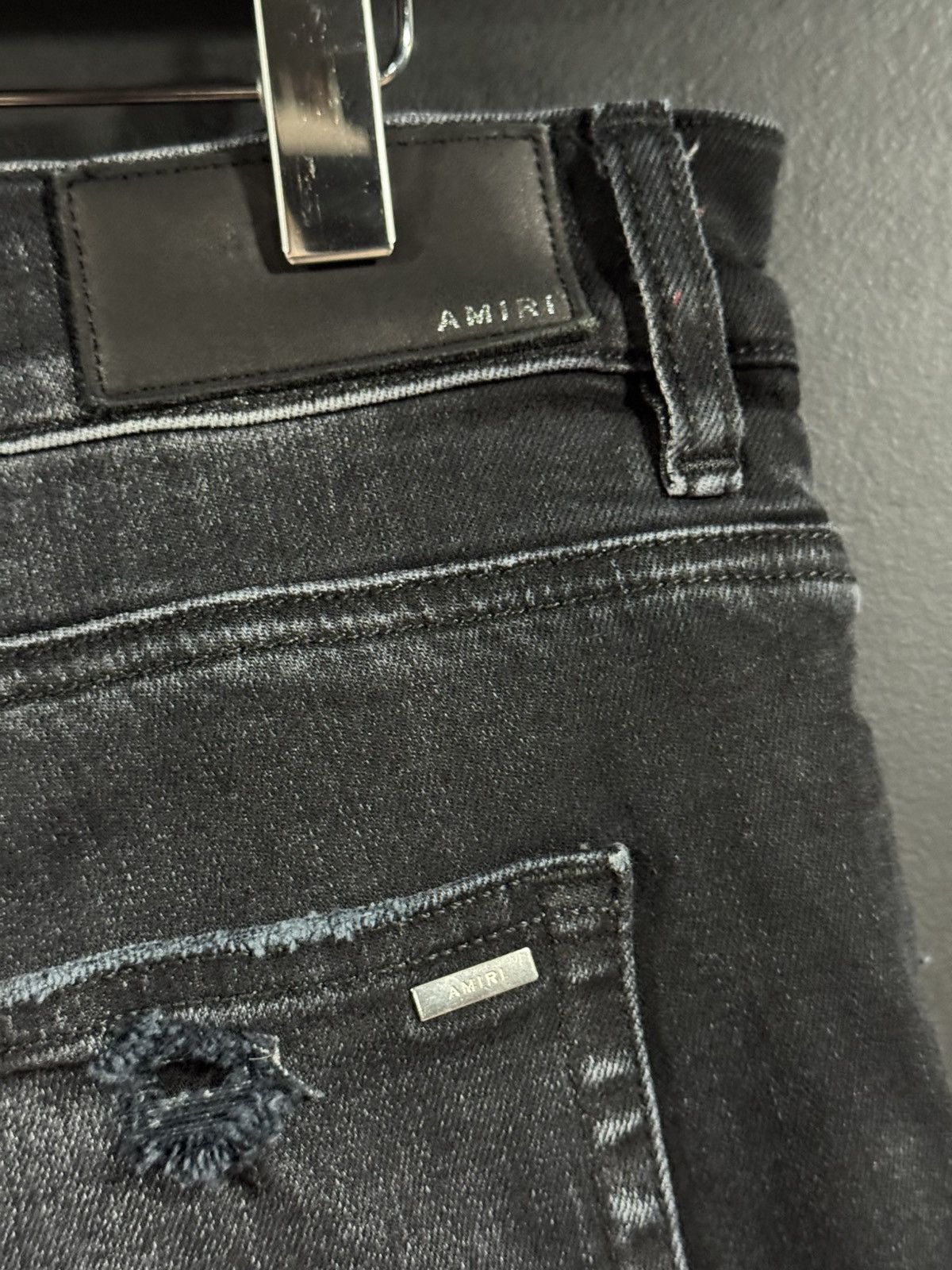 Amiri Amiri Faded Black Stacked Denim Jeans 36x34 Size US 36 / EU 52 - 11 Thumbnail