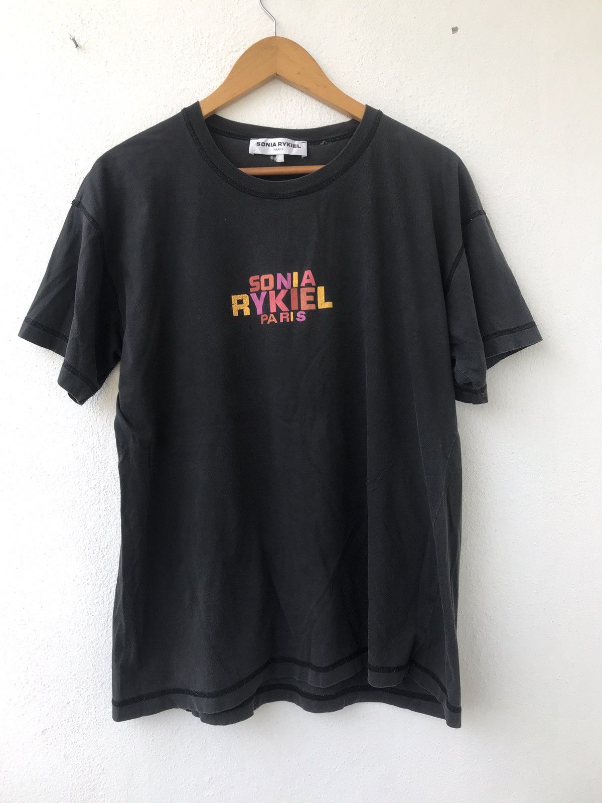 Japanese Brand Sonia Rykiel multicolor logo shirt Size US L / EU 52-54 / 3 - 1 Thumbnail