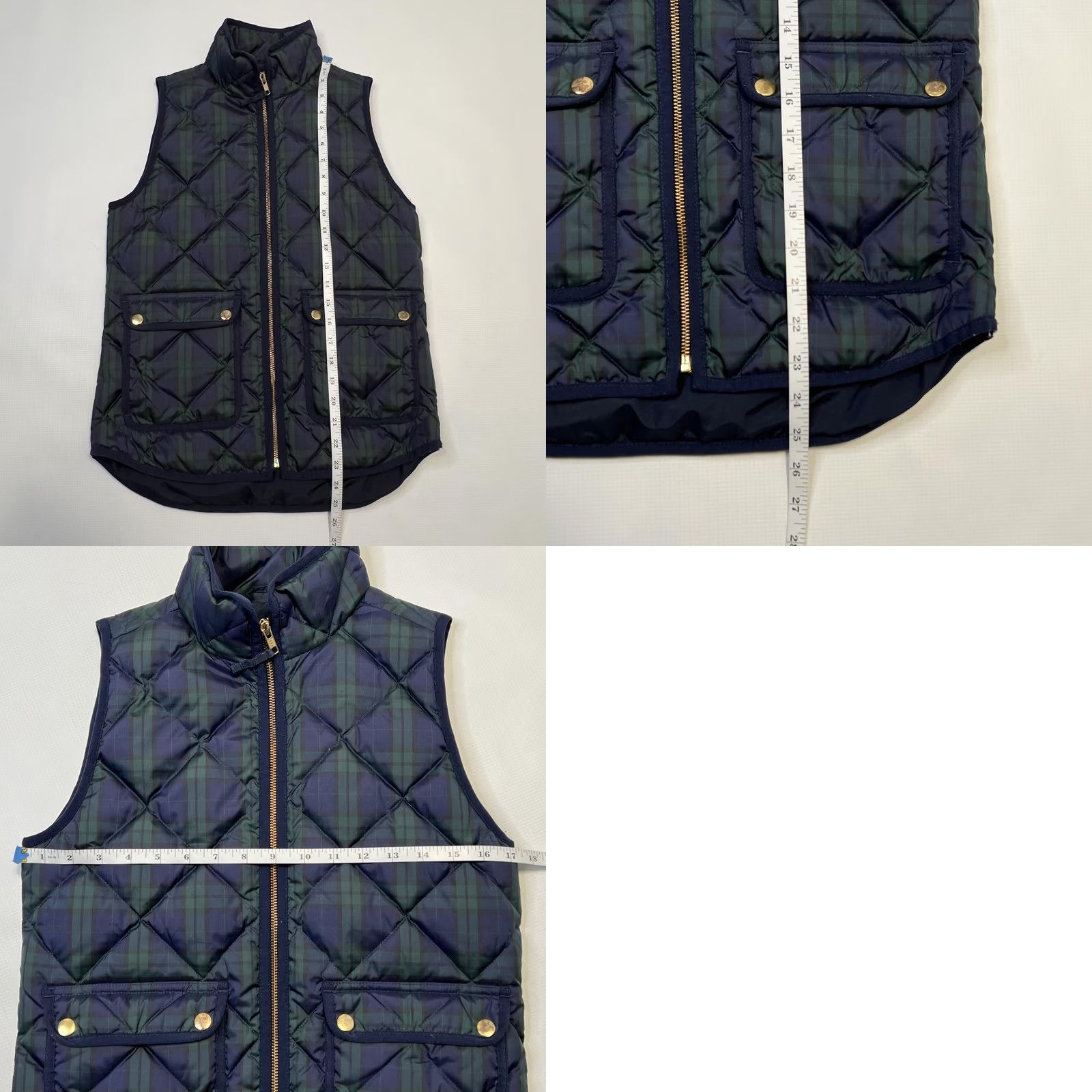 J.Crew VINTAGE? J.CREW Vest Womens XXS Plaid Quilted Puffer Blackwatch Insulated Winter Jacket Size XXS / US 00 / IT 34 - 8 Thumbnail