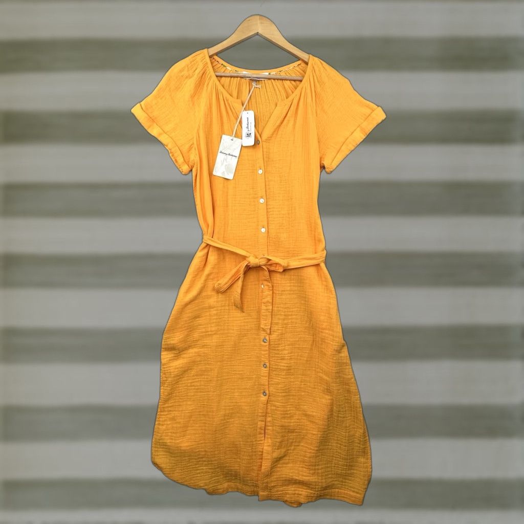VINTAGE Tommy Bahama Women's Midi Dress Shirt Dress Small Casual