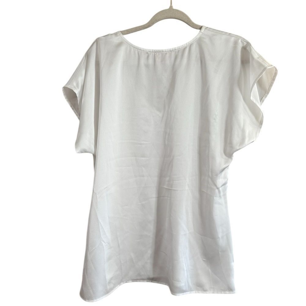 Other Show Me Your MuMu White Cuffed Sleeve Relaxed Blouse Size S / US 4 / IT 40 - 2 Thumbnail