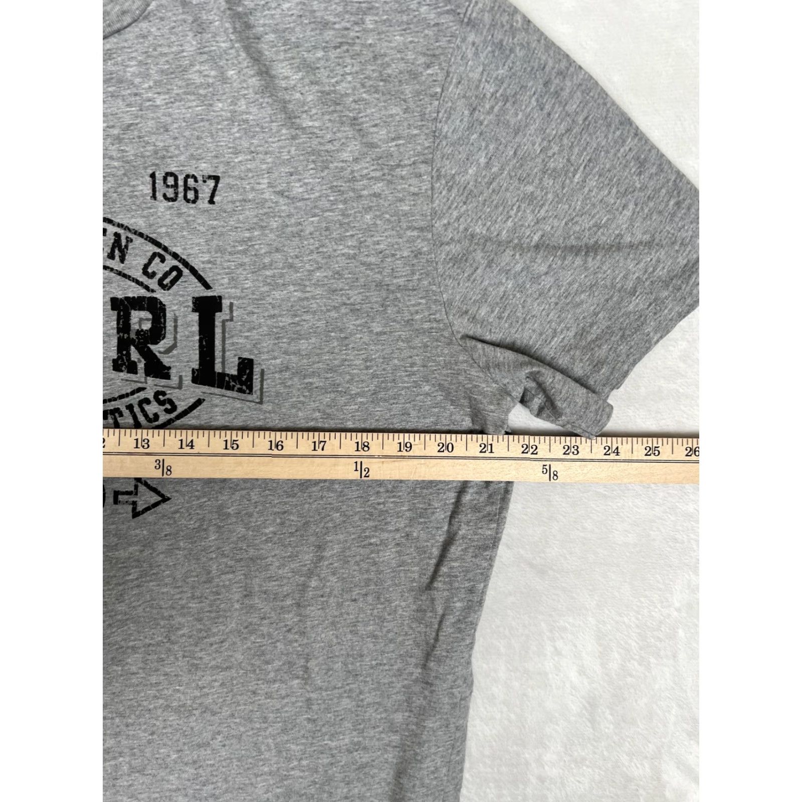Polo Ralph Lauren Polo Ralph Lauren T-Shirt Mens Large Gray Athletics Sport Retro Spell Out Size US L / EU 52-54 / 3 - 6 Thumbnail