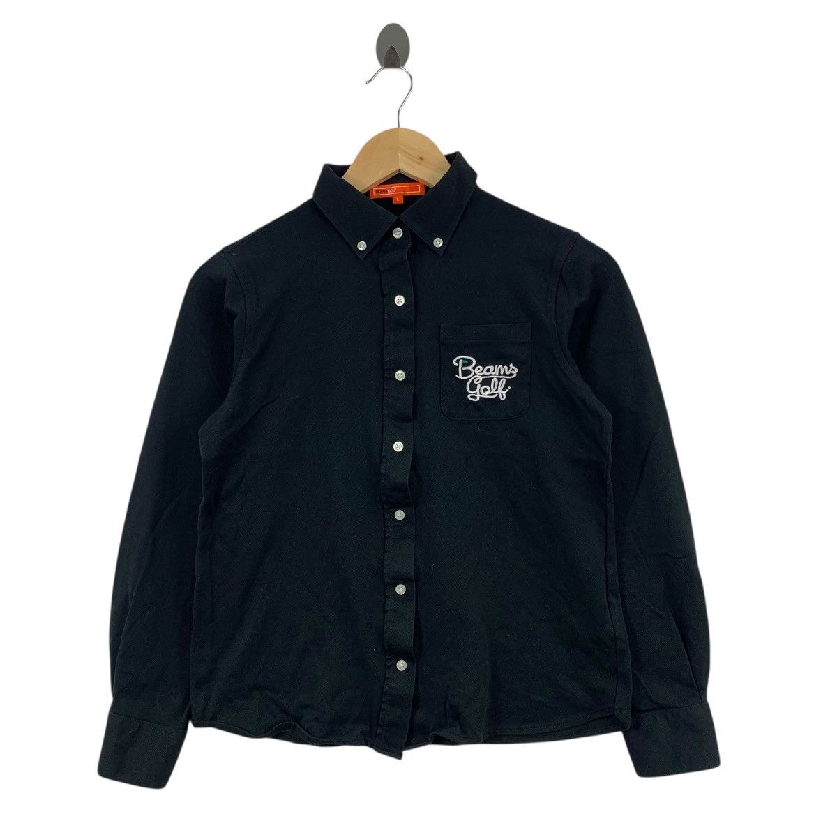 Japanese Brand BEAMS GOLF Japanese Brand Buttons Collar Short Sleeve Tshirt Size L / US 10 / IT 46 - 1 Thumbnail