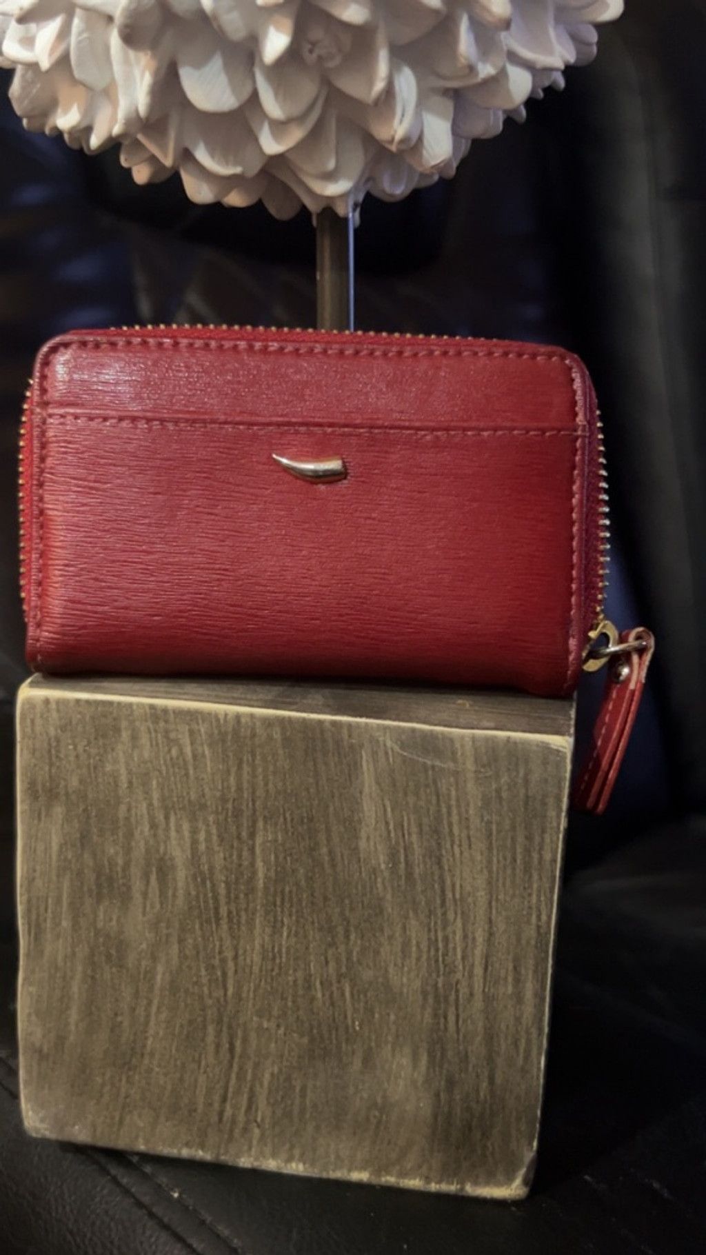 Trina Turk Women's Tusk Red Leather Zip Wallet One Size Size ONE SIZE - 1 Thumbnail