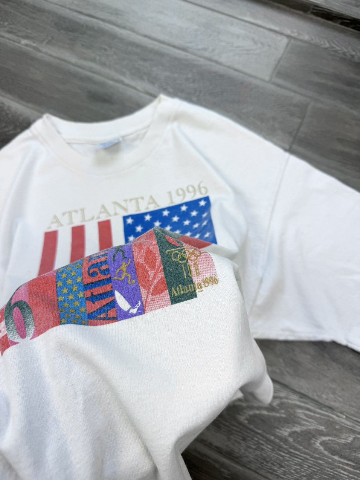 Champion Vintage 1996 Atlanta Olympic Games Champion T Shirt Tee Size US XL / EU 56 / 4 - 6 Thumbnail